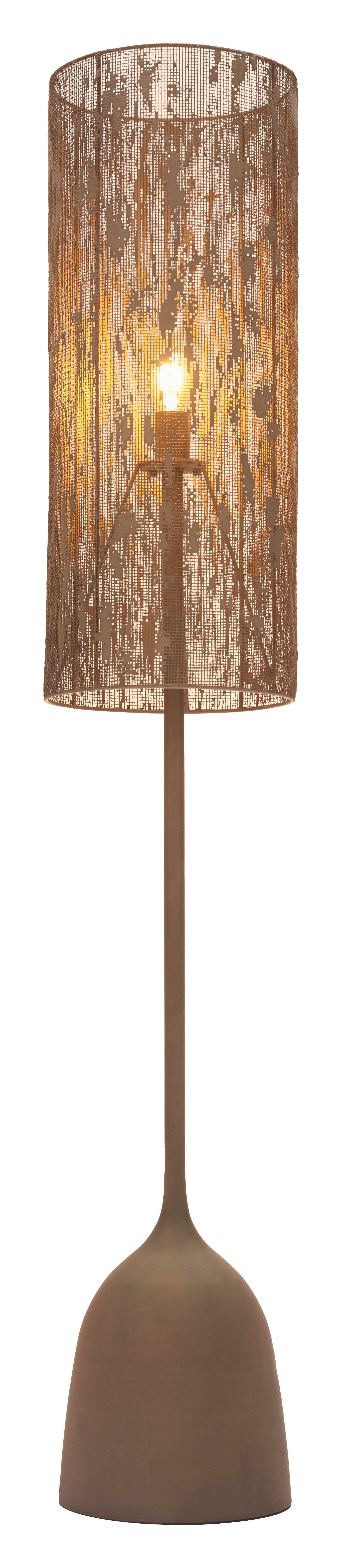 Buff Taupe Floor Lamp - Ornate Home