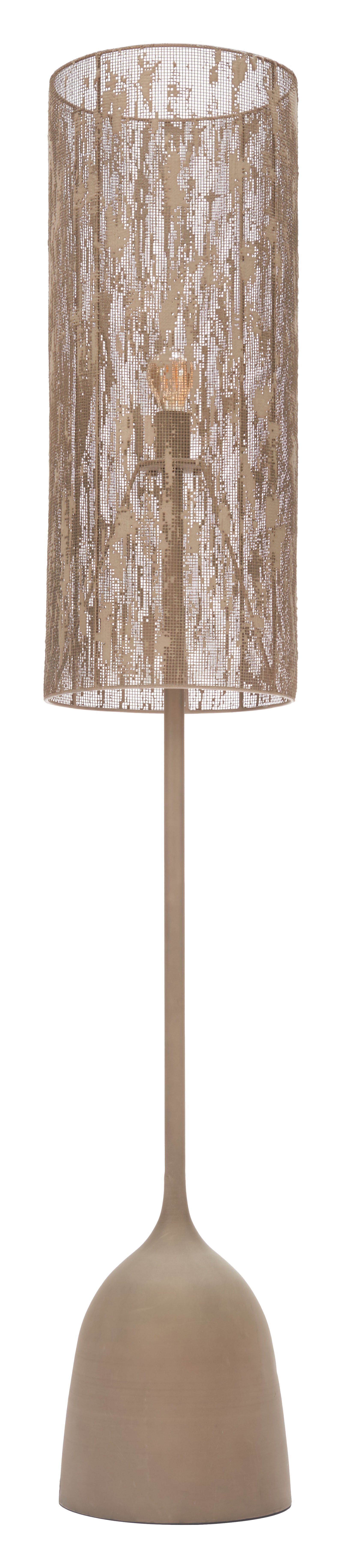 Buff Taupe Floor Lamp - Ornate Home