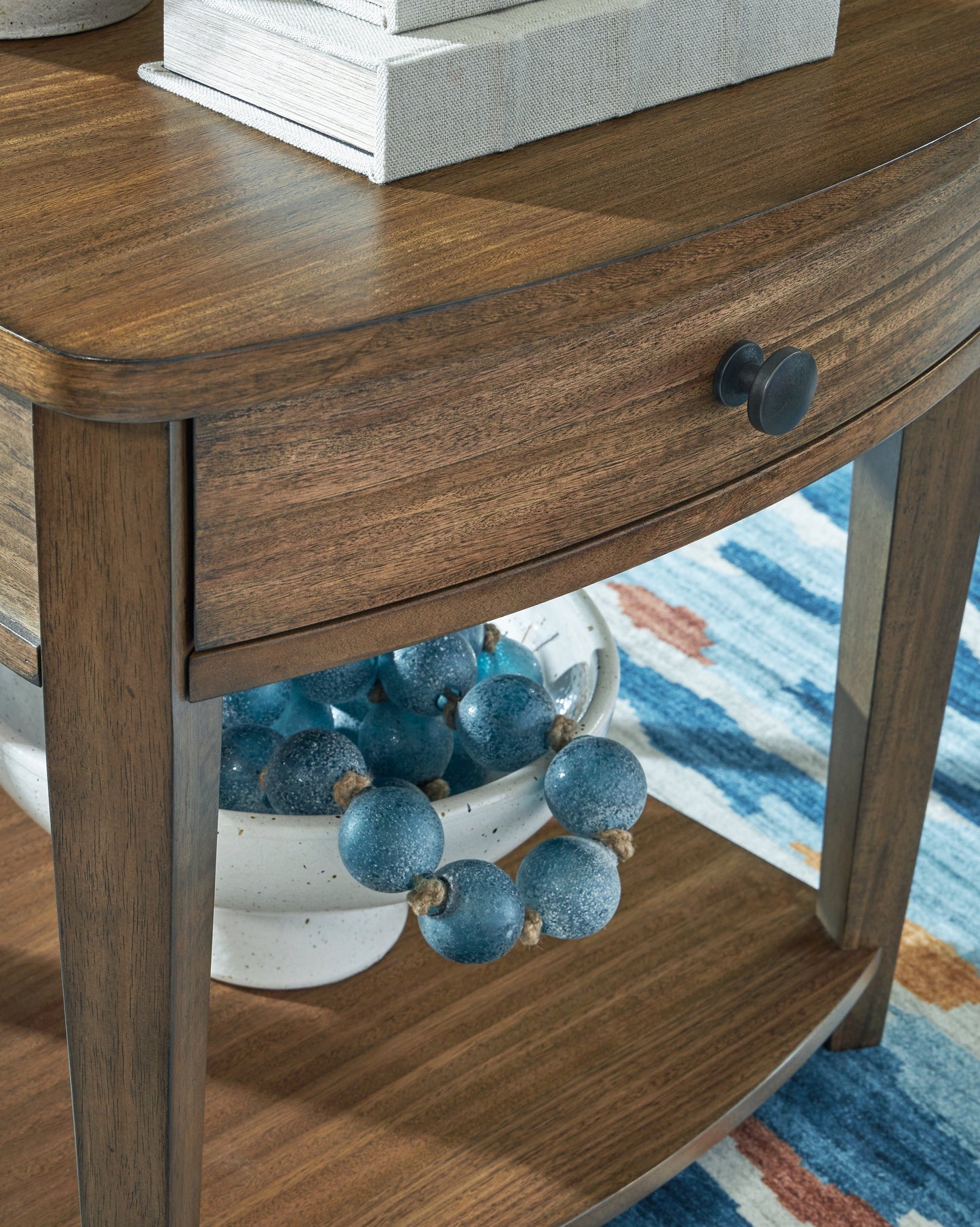 Burkbyer Brown Rectangular End Table- Viva Furn