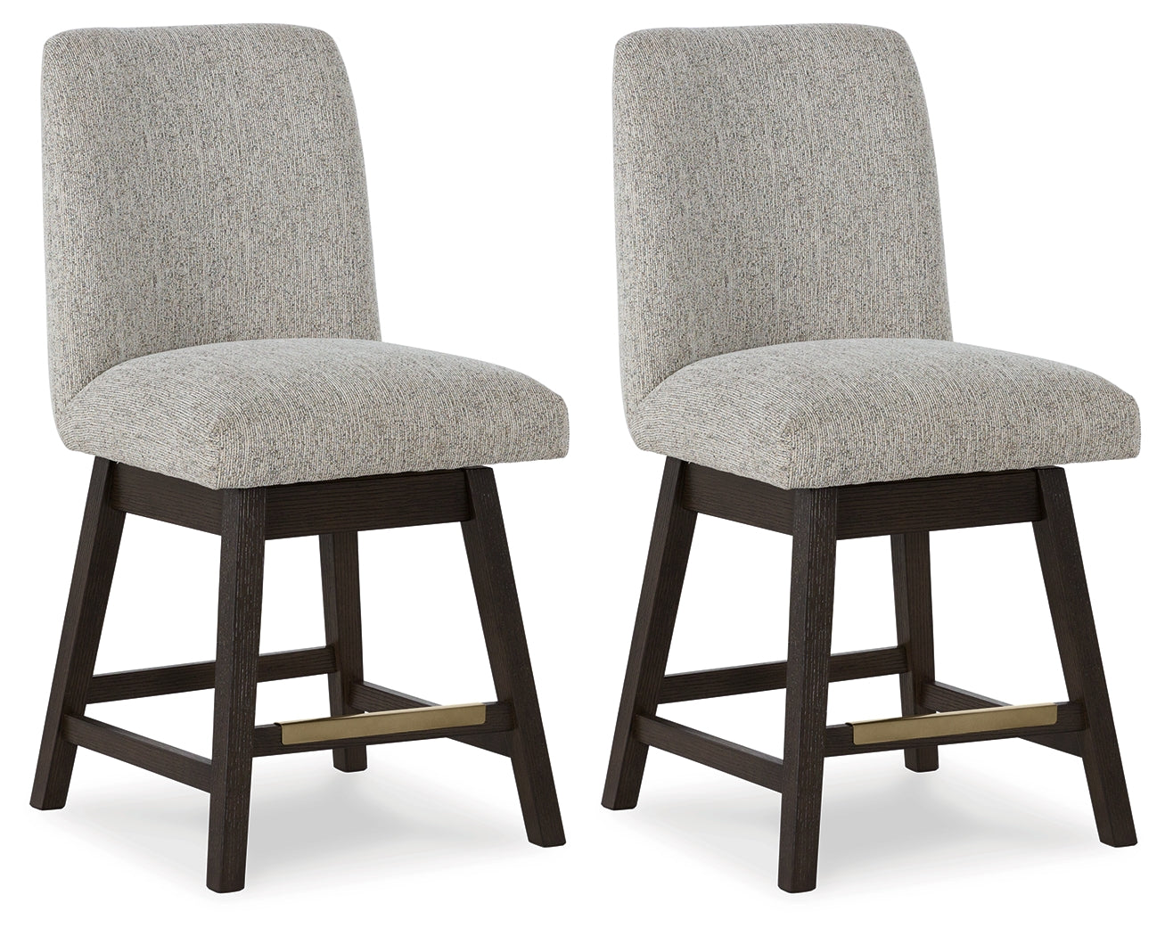Burkhaus Beige/Brown Counter Height Barstool (Set of 2)- Viva Furn