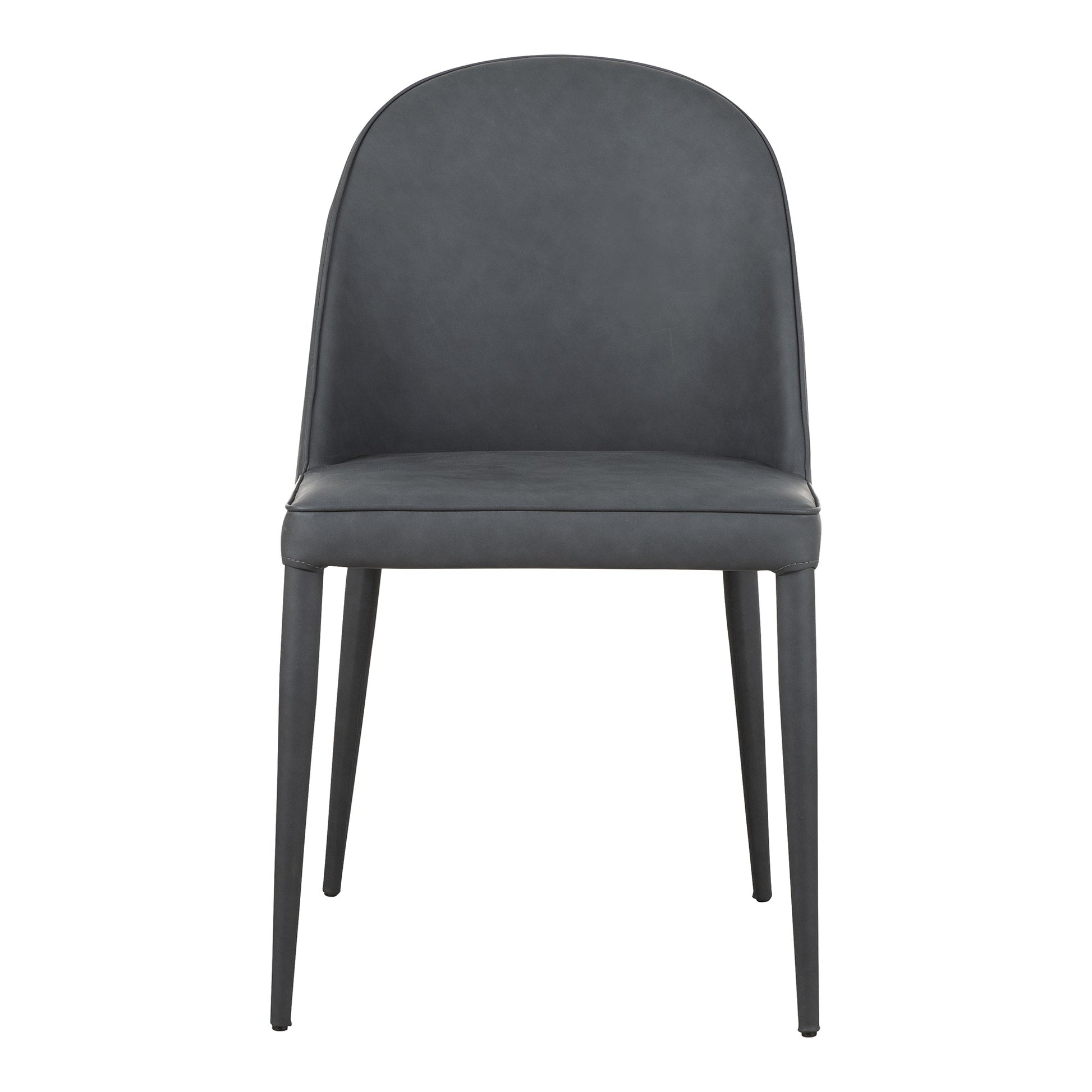 Burton Black Fade Vegan Leather Dining Chair (Set of 2) - Ornate Home
