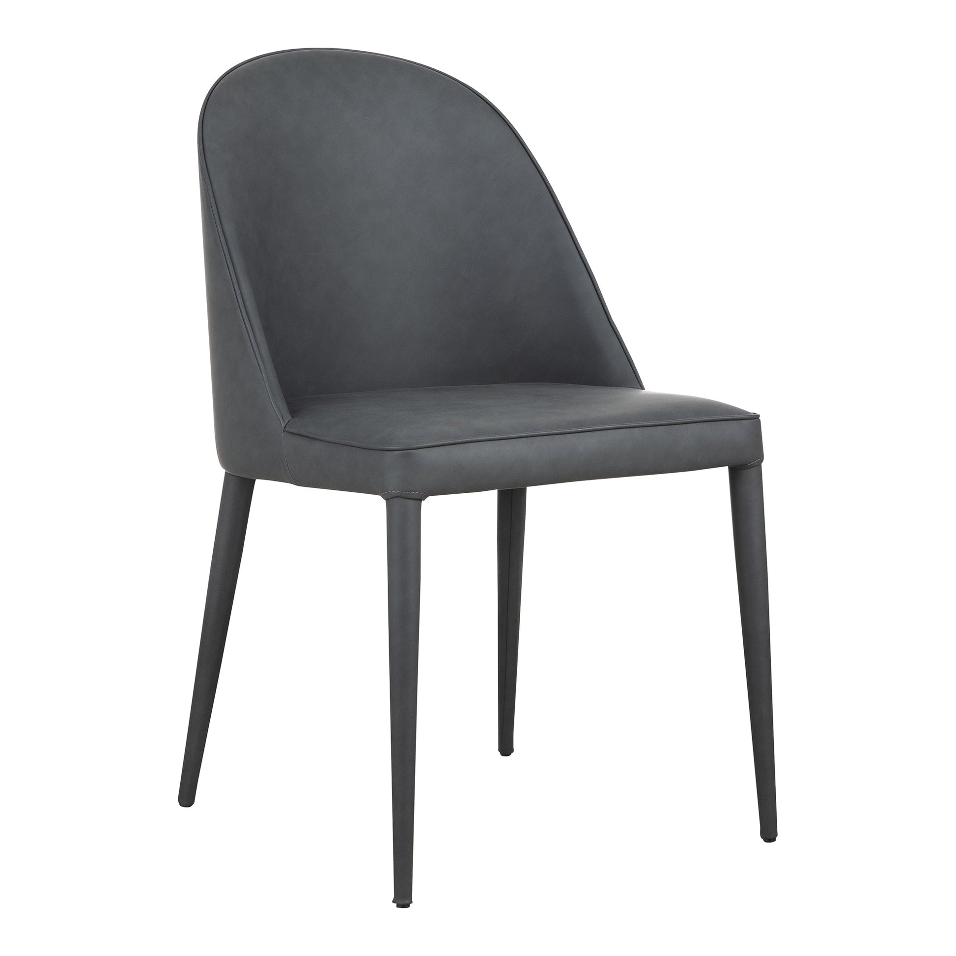 Burton Black Fade Vegan Leather Dining Chair (Set of 2) - Ornate Home