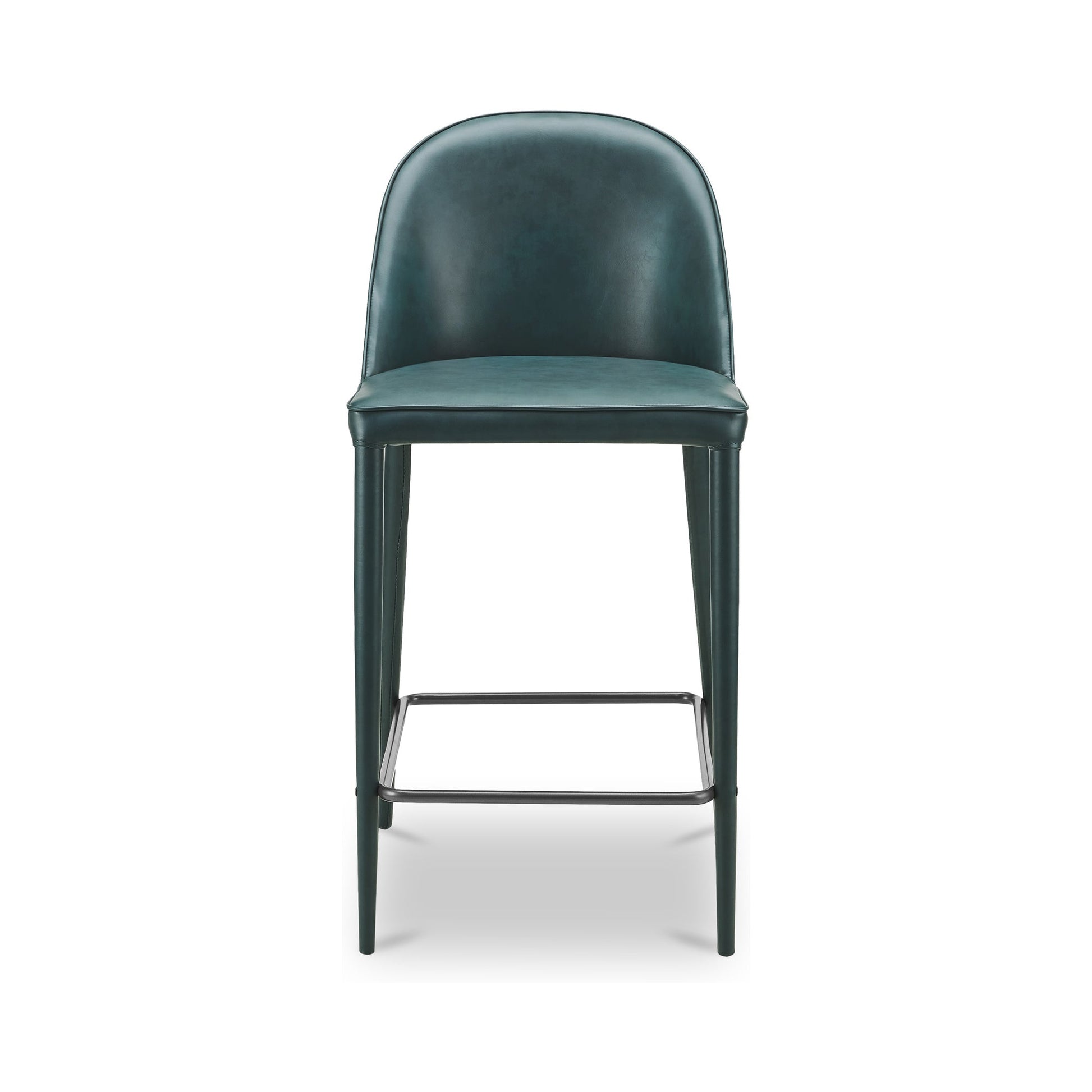 Burton Dark Teal Vegan Leather Counter Stool - Ornate Home