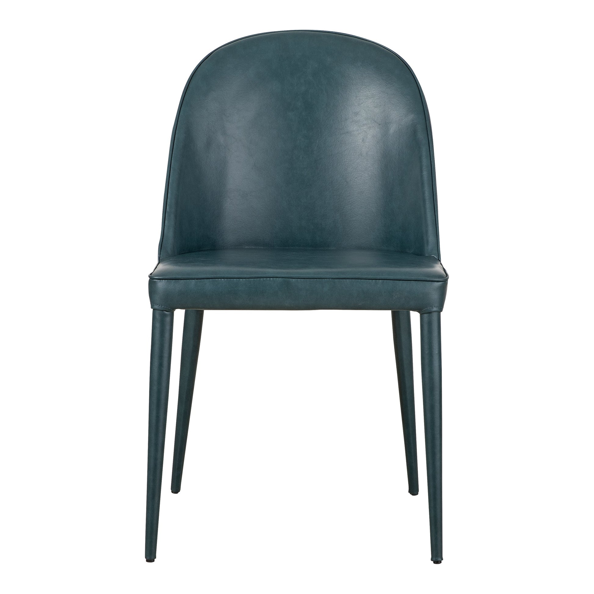 Burton Dark Teal Vegan Leather Dining Chair (Set of 2) - Ornate Home