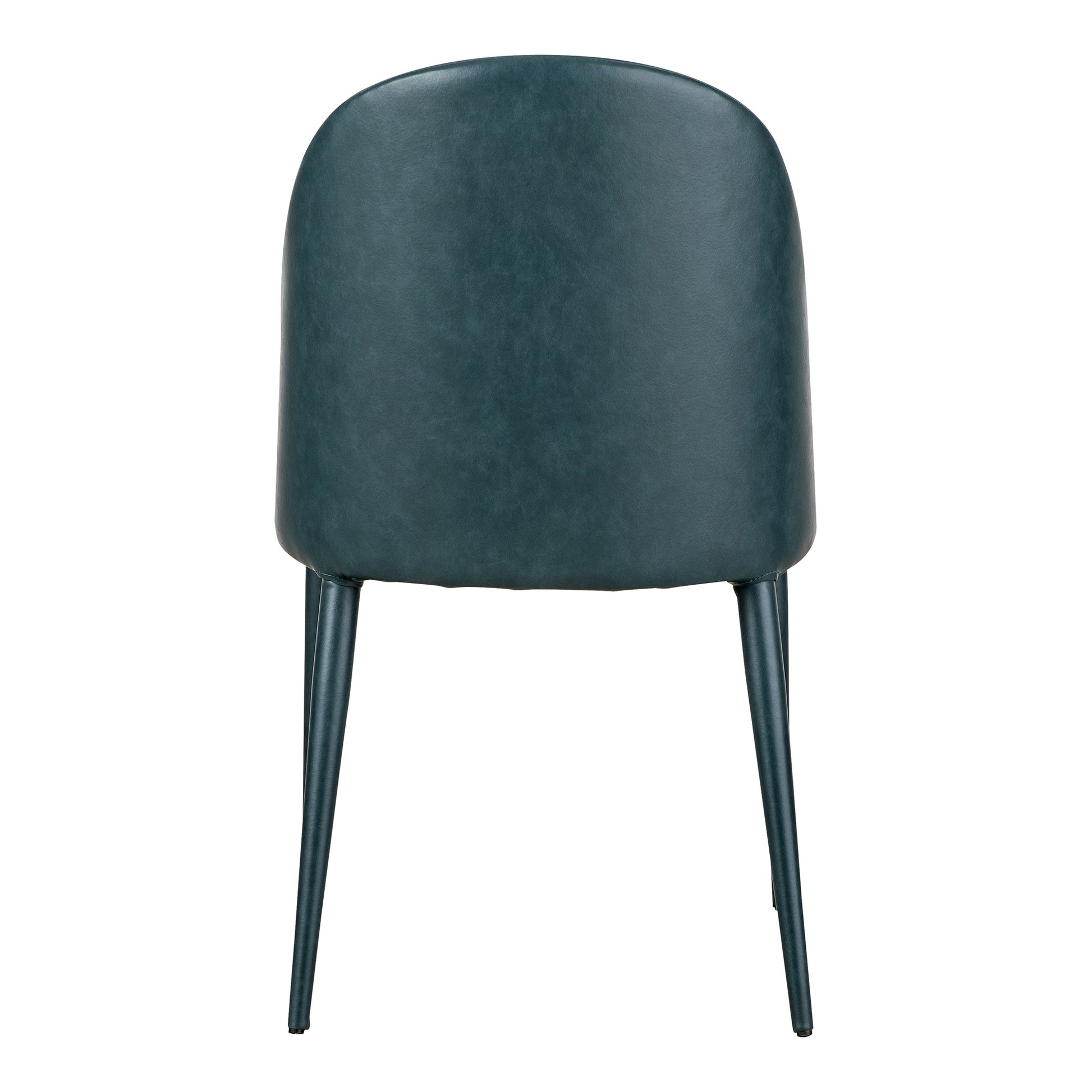 Burton Dark Teal Vegan Leather Dining Chair (Set of 2) - Ornate Home