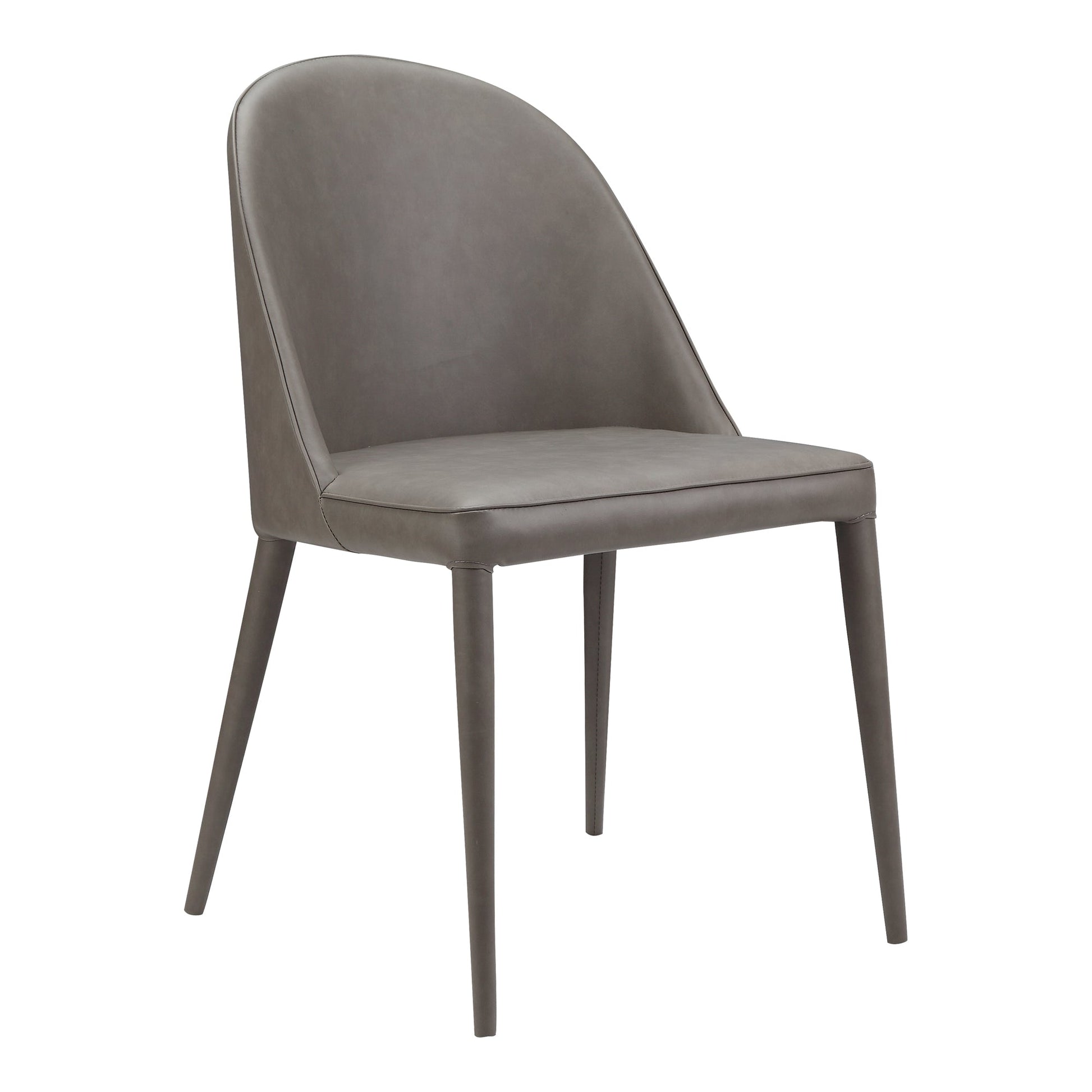 Burton Grey Vegan Leather Dining Chair (Set of 2) - Ornate Home