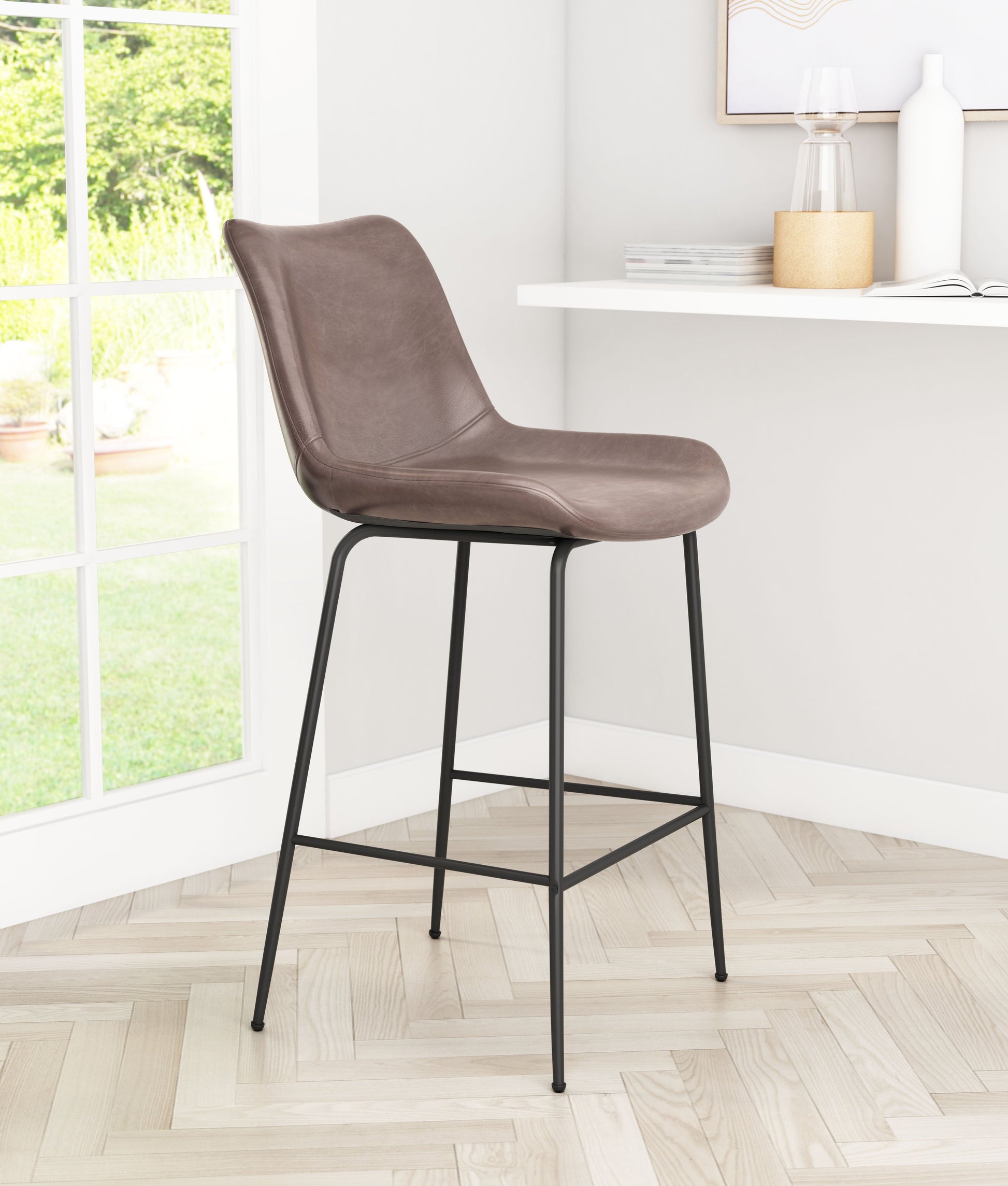 Byron Brown Counter Stool - Ornate Home