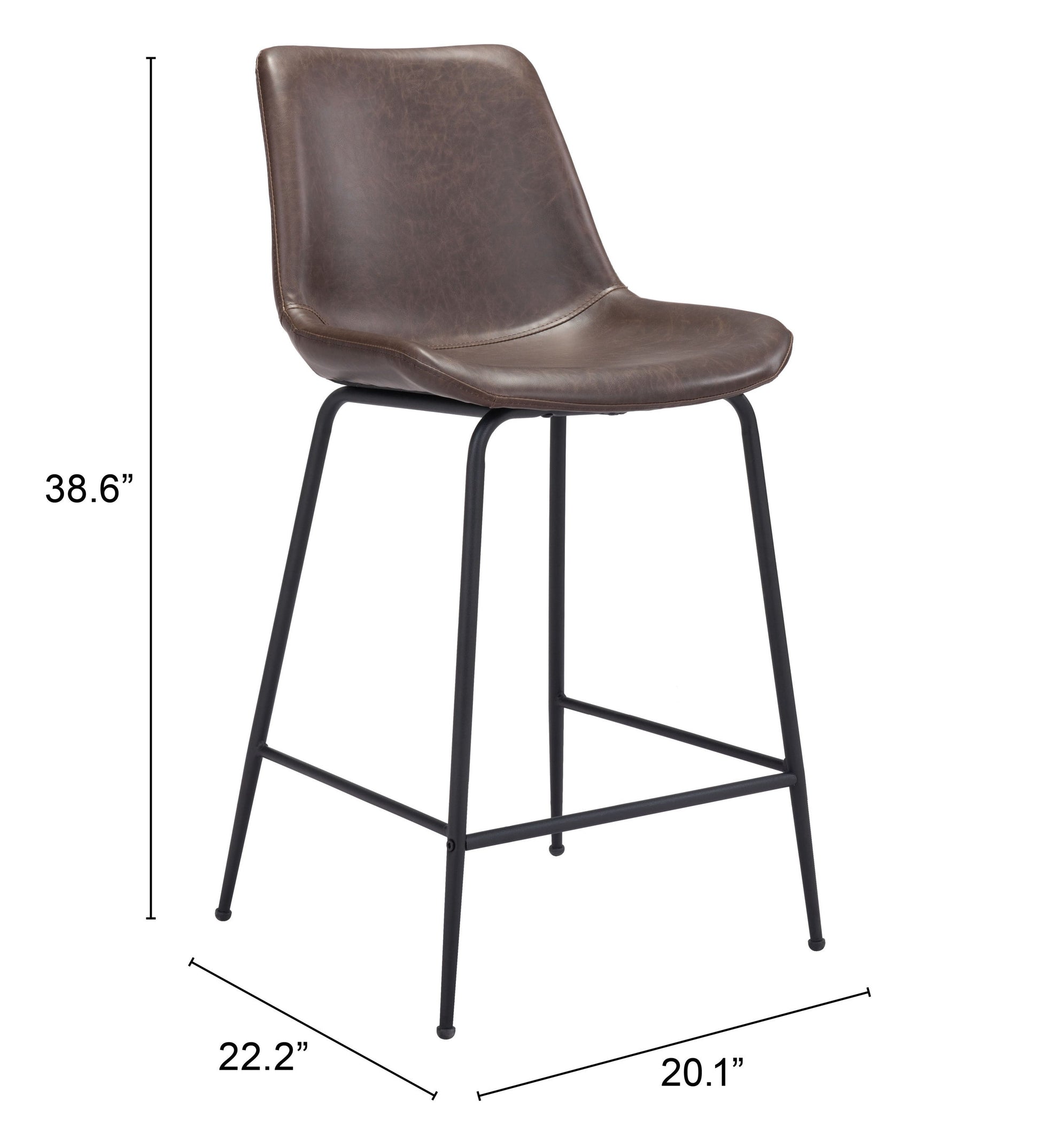Byron Brown Counter Stool - Ornate Home