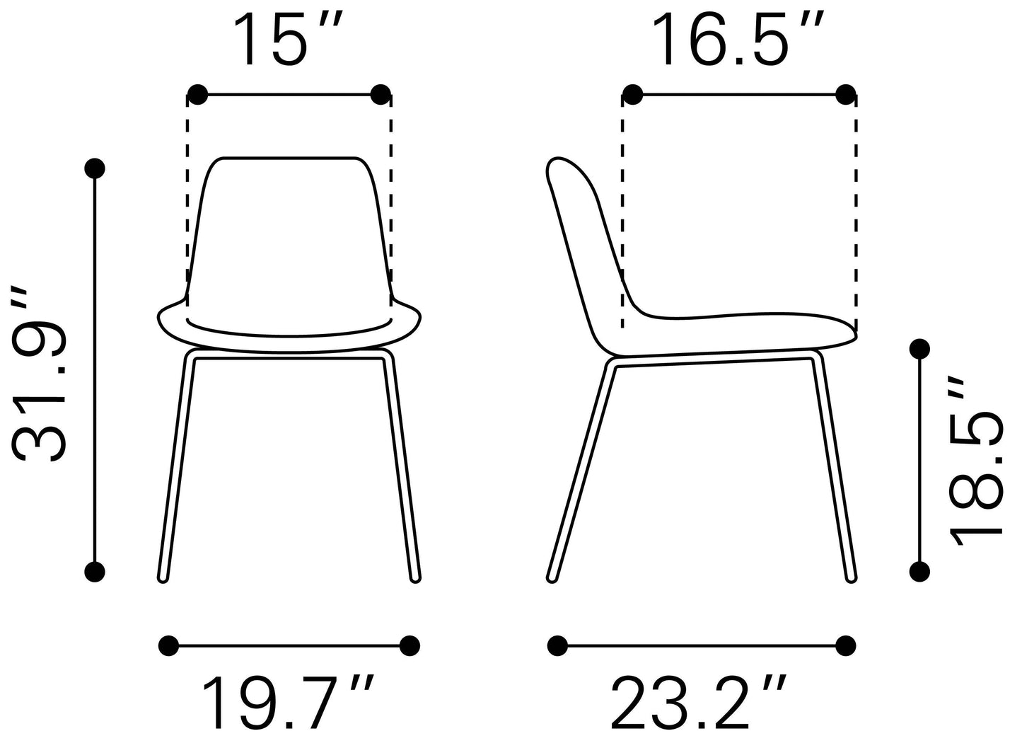 Byron Brown Dining Chair (Set of 2) - Ornate Home