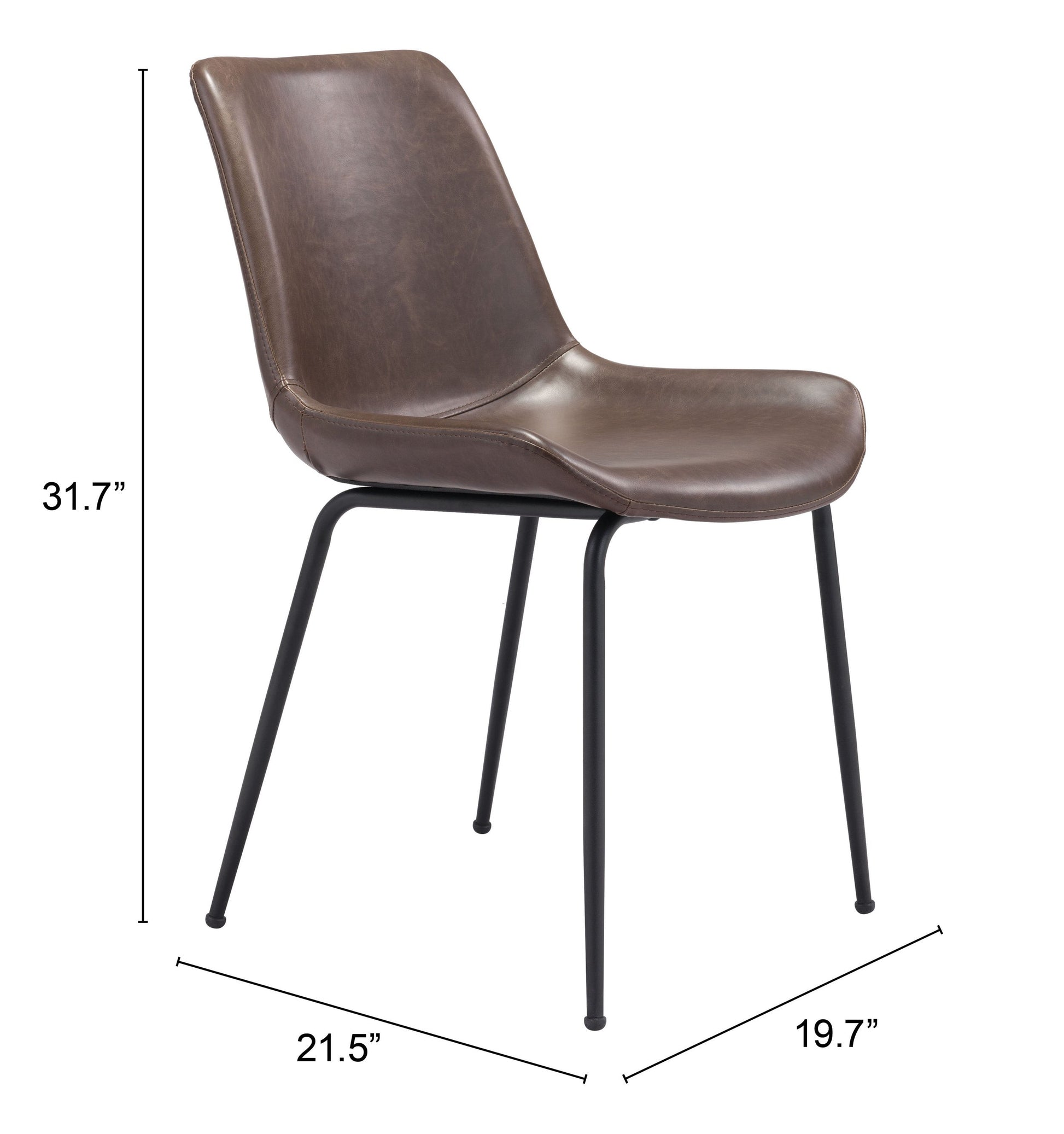Byron Brown Dining Chair (Set of 2) - Ornate Home