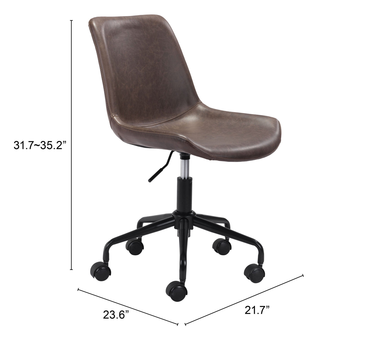 Byron Brown Office Chair - Ornate Home