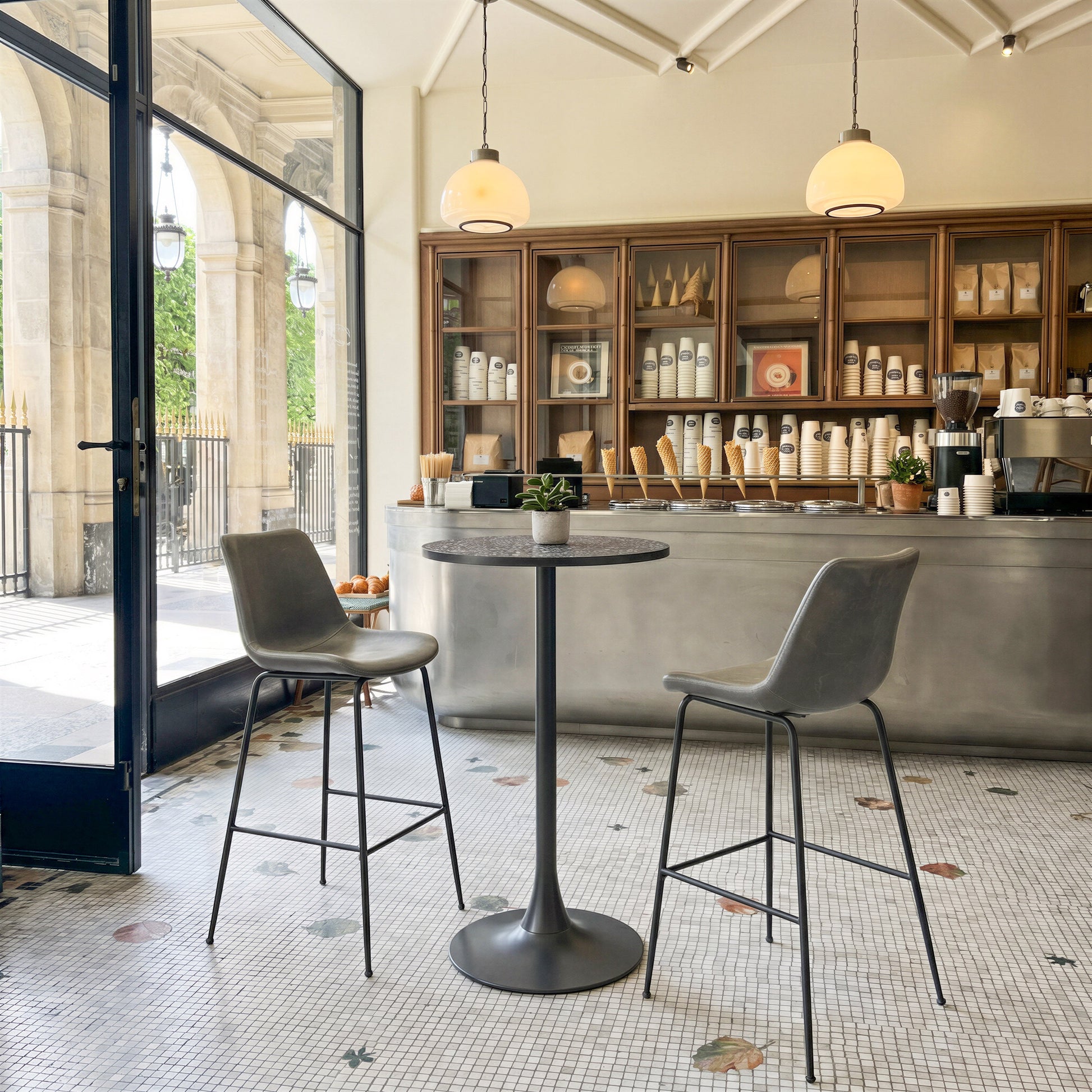 Byron Gray Barstool - Ornate Home
