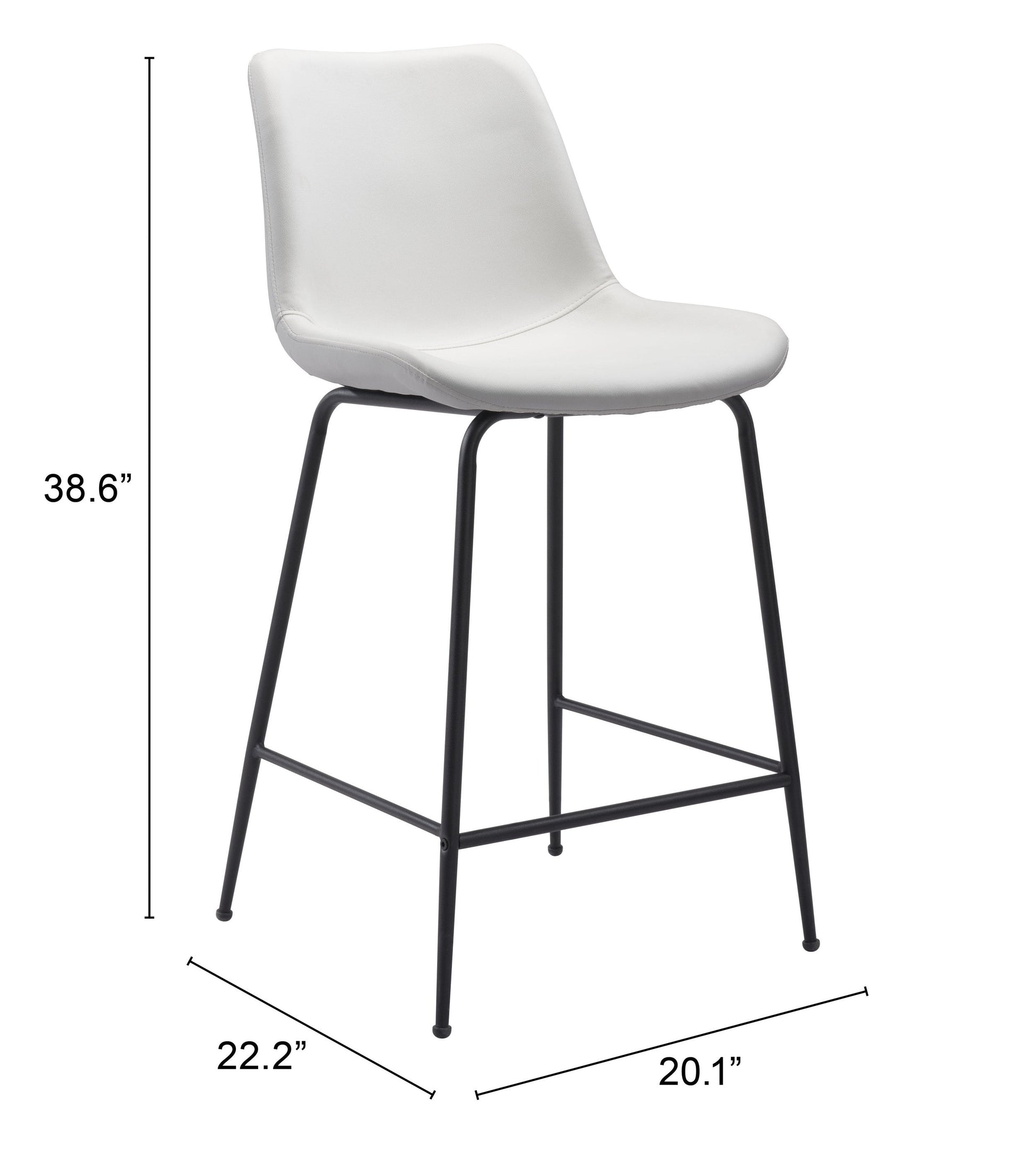 Byron White Counter Stool - Ornate Home