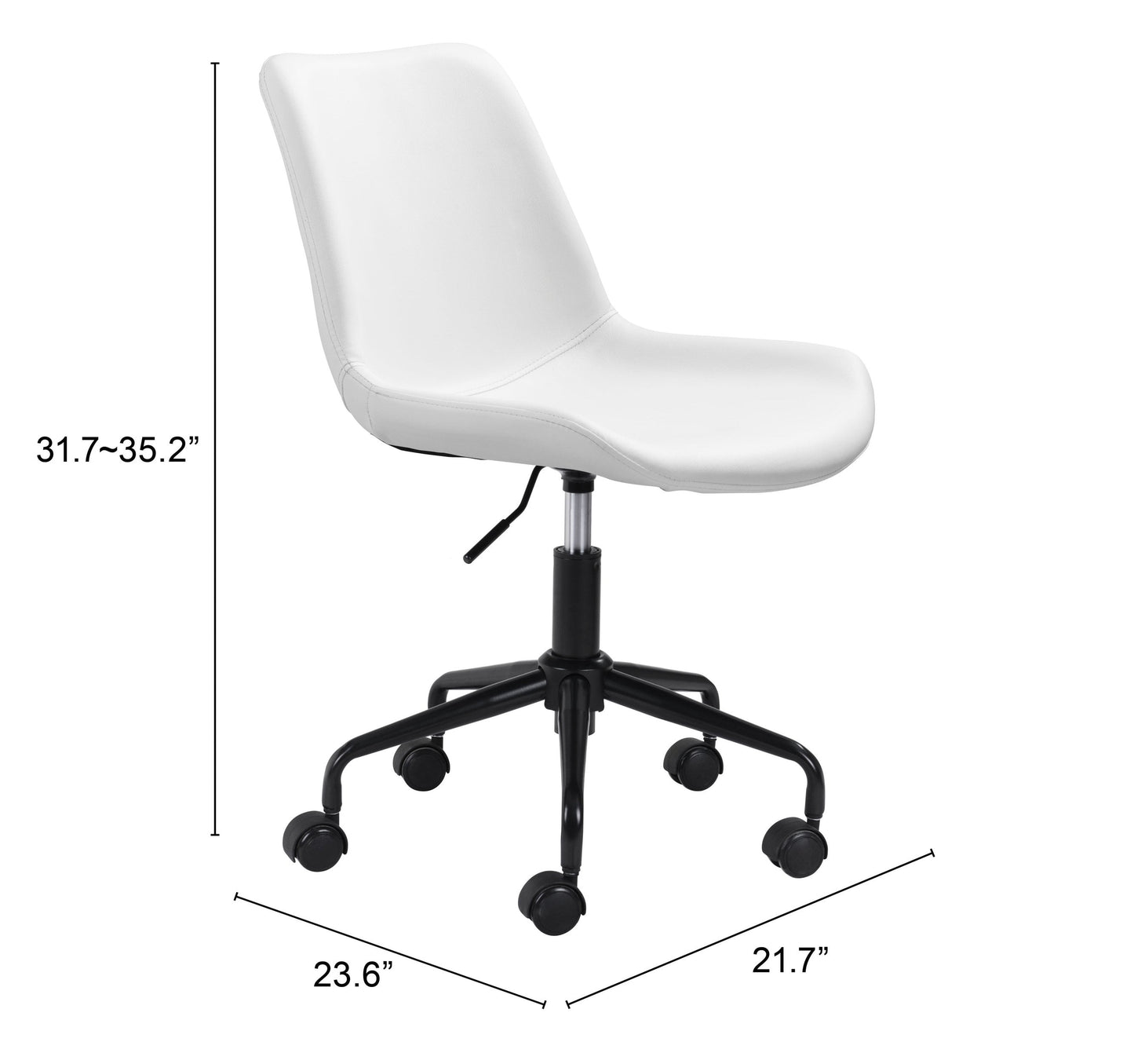 Byron White Office Chair - Ornate Home