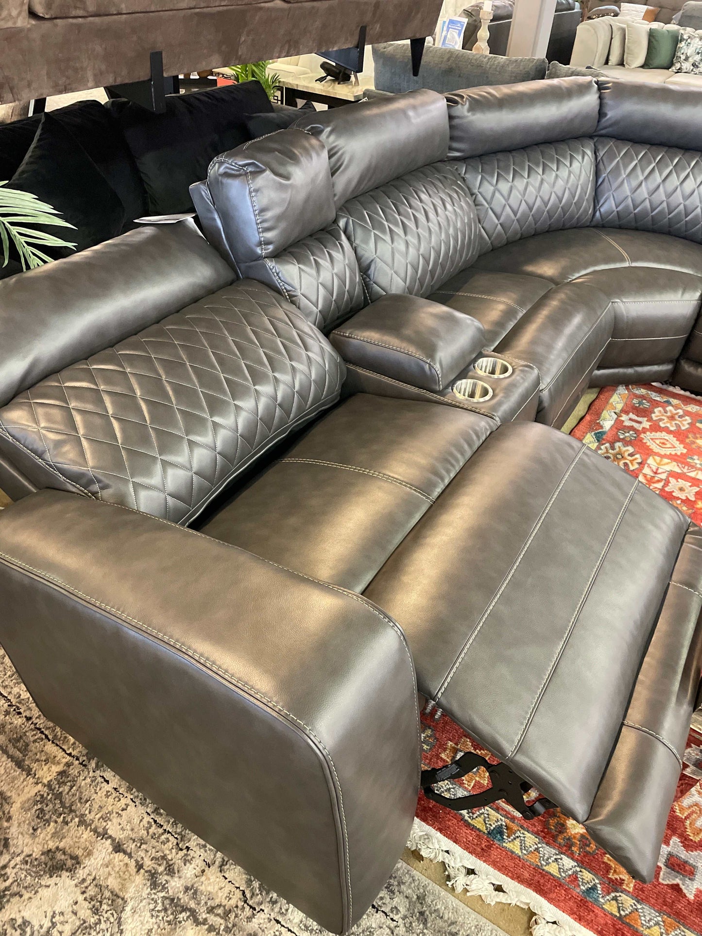 Samperstone Gray 6pc Power Reclining Sectional