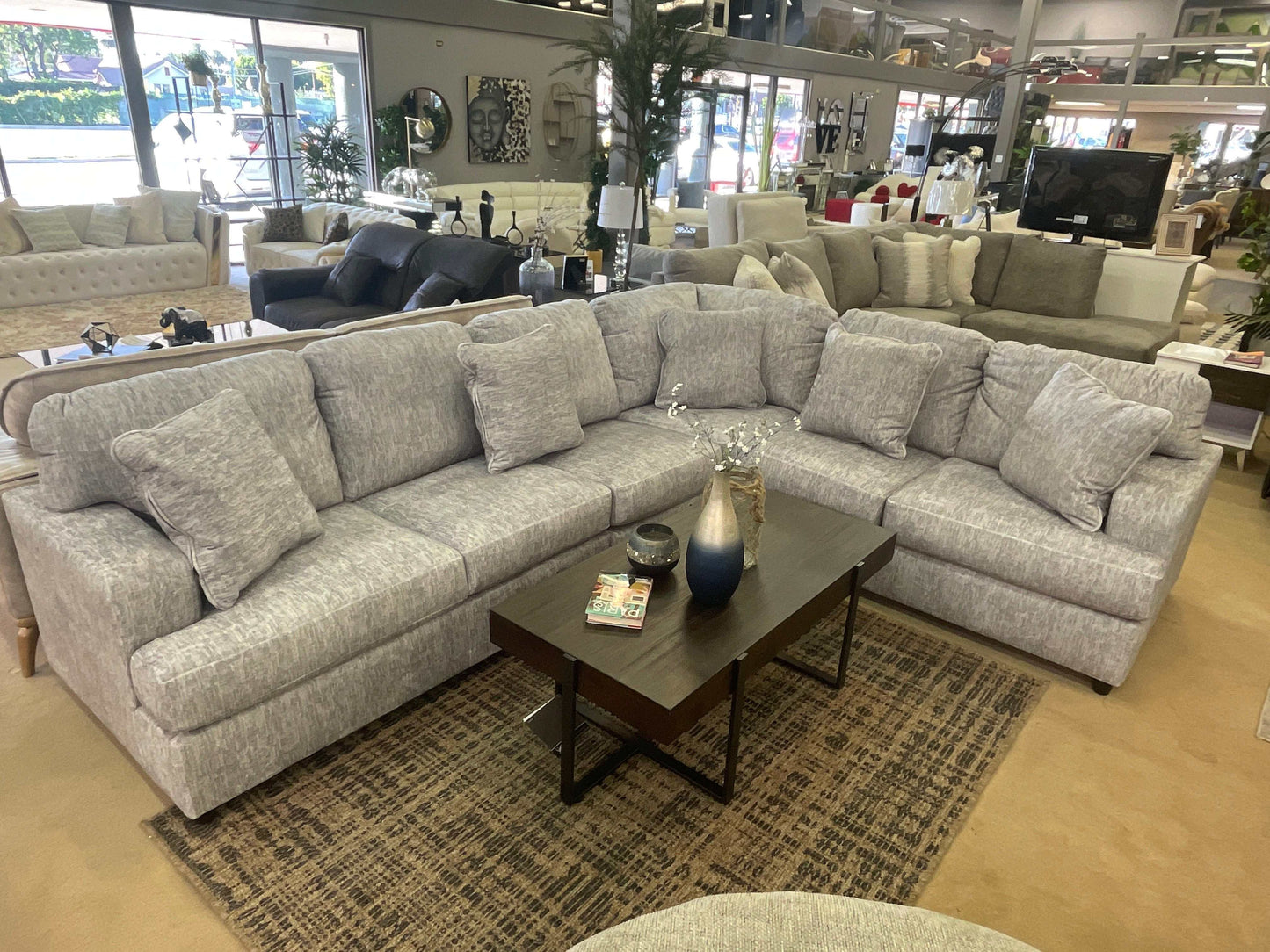 Playwrite Gray 4pc Sectional Sofa