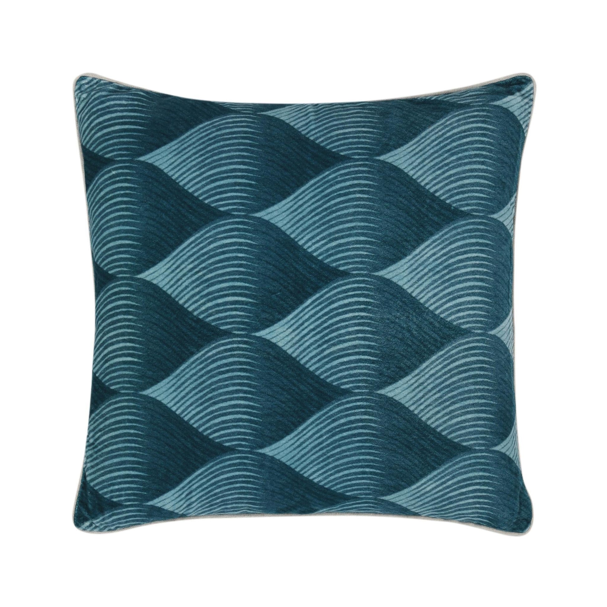 CA Scala Sea Glass Blue 22x22 Throw Pillow (Set of 2) - Ornate Home