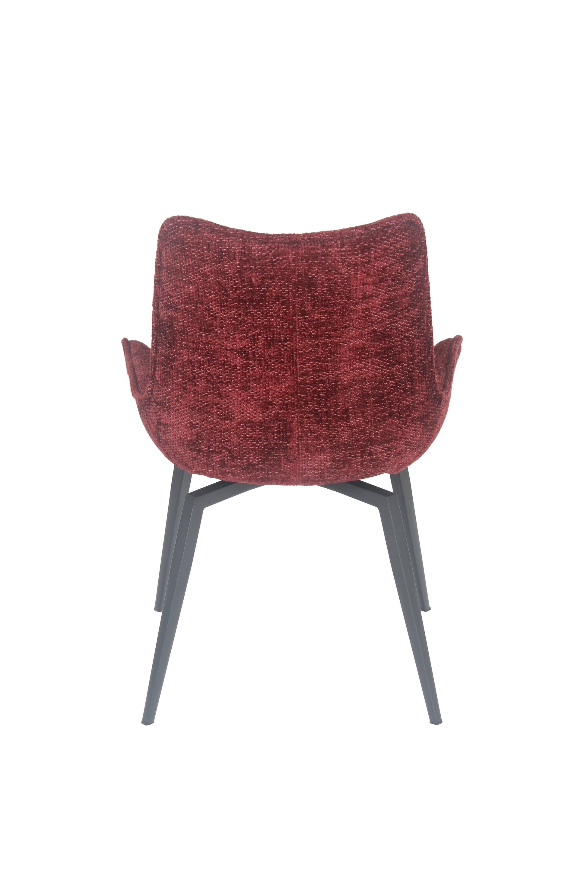 CEO 180 Degree Return Swivel Upholstered Dining Chair in Cherry (Set of 2) - Ornate Home