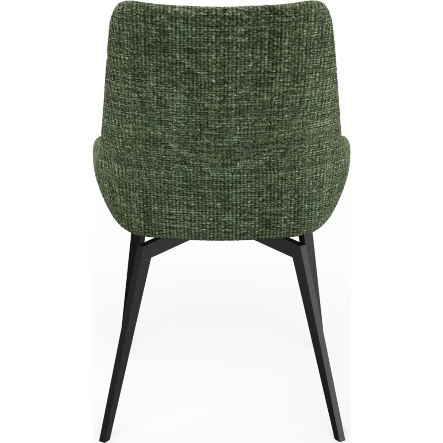 CEO 180 Degree Return Swivel Upholstered Dining Chair in Olive (Set of 2) - Ornate Home
