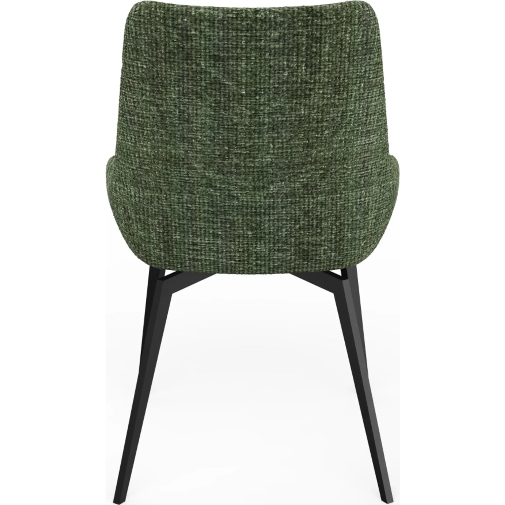 CEO 180 Degree Return Swivel Upholstered Dining Chair in Olive (Set of 2) - Ornate Home