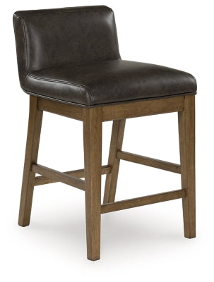 Cabalynn Two-tone Brown Upholstered Barstool (Set of 2)- Viva Furn