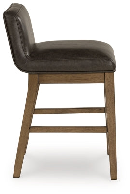 Cabalynn Two-tone Brown Upholstered Barstool (Set of 2)- Viva Furn