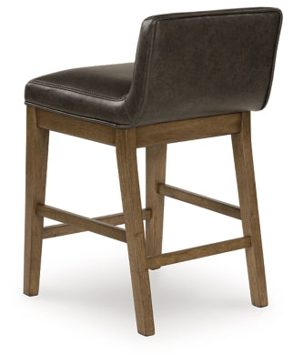 Cabalynn Two-tone Brown Upholstered Barstool (Set of 2)- Viva Furn