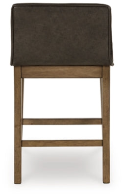 Cabalynn Two-tone Brown Upholstered Barstool (Set of 2)- Viva Furn
