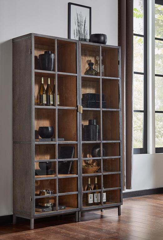 Cabinet of Curiosities Grey A Gem Of A Handle Display Cabinet Right - Ornate Home