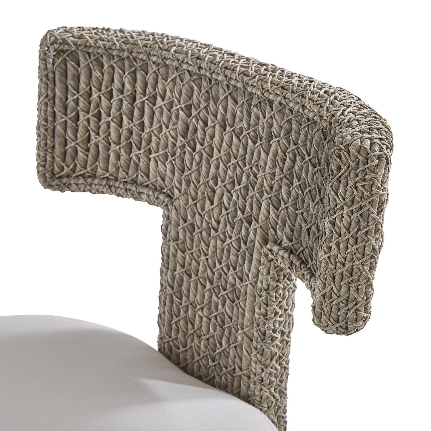 Cabo Egret Grey/White/Cream Outdoor Swivel Chair - Ornate Home