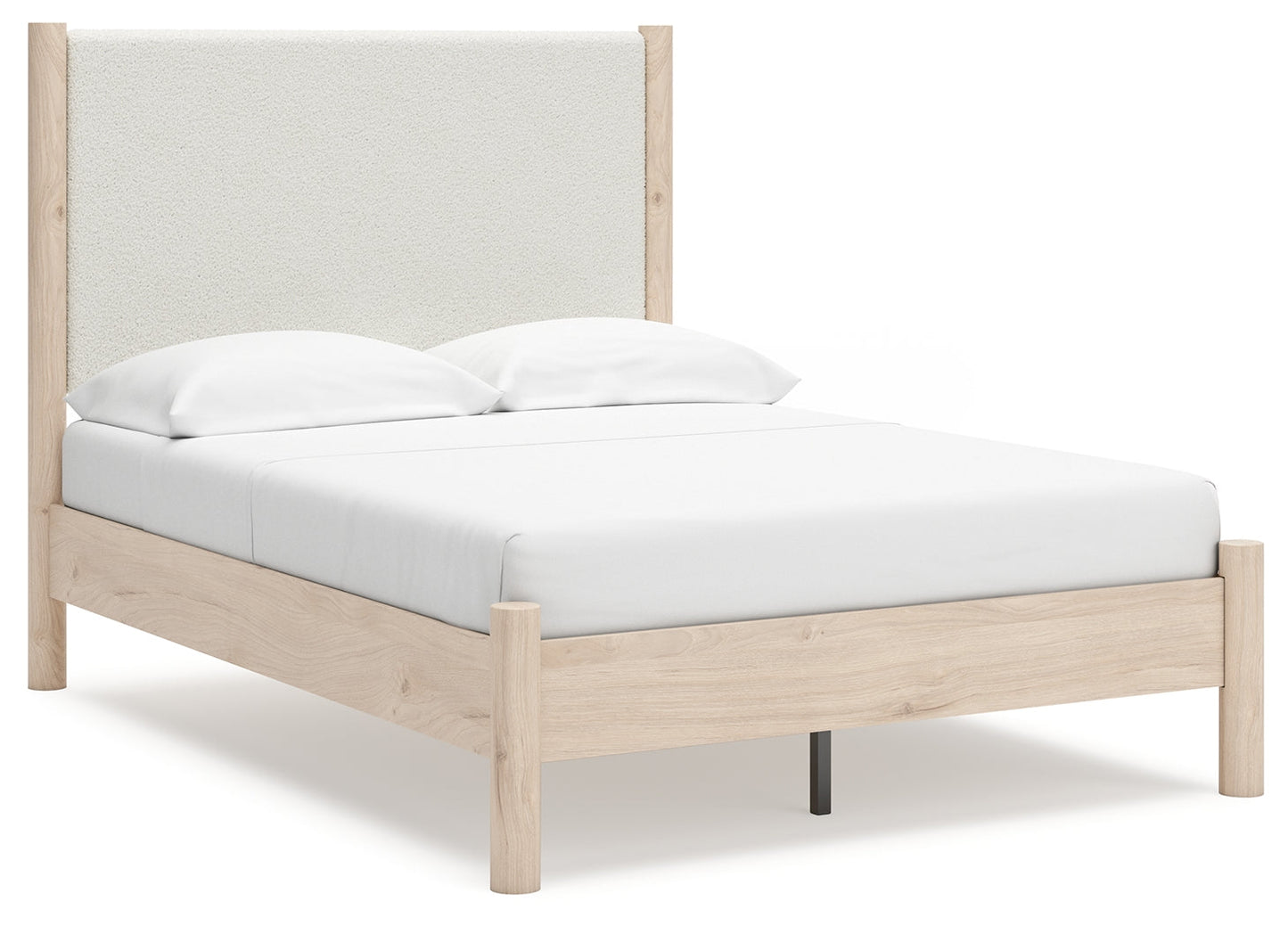 Cadmori Two-tone Full Upholstered Panel Youth Bed- Viva Furn