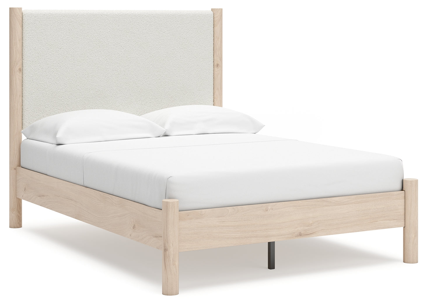 Cadmori Two-tone Full Upholstered Panel Youth Bed- Viva Furn