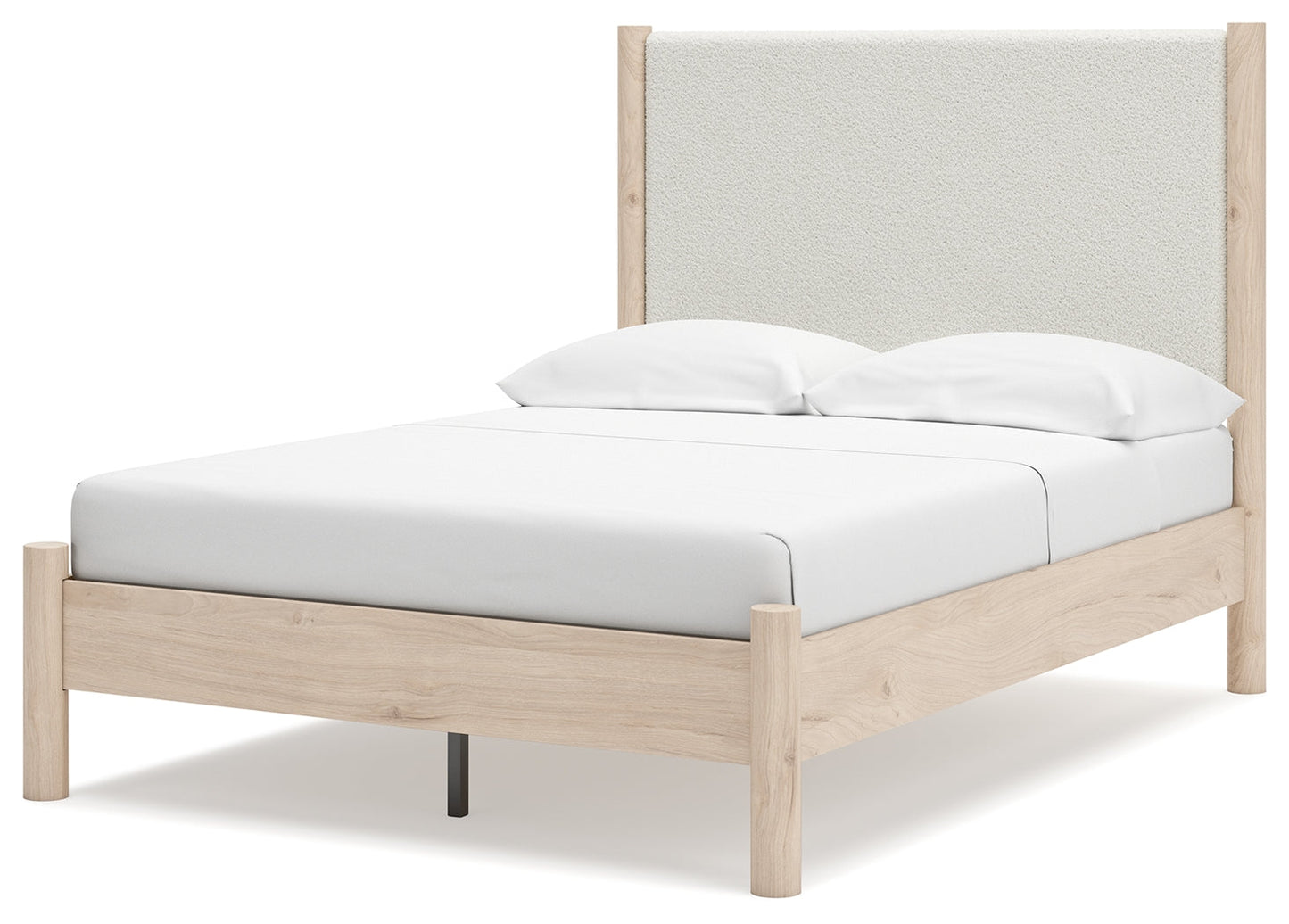 Cadmori Two-tone Full Upholstered Panel Youth Bed- Viva Furn