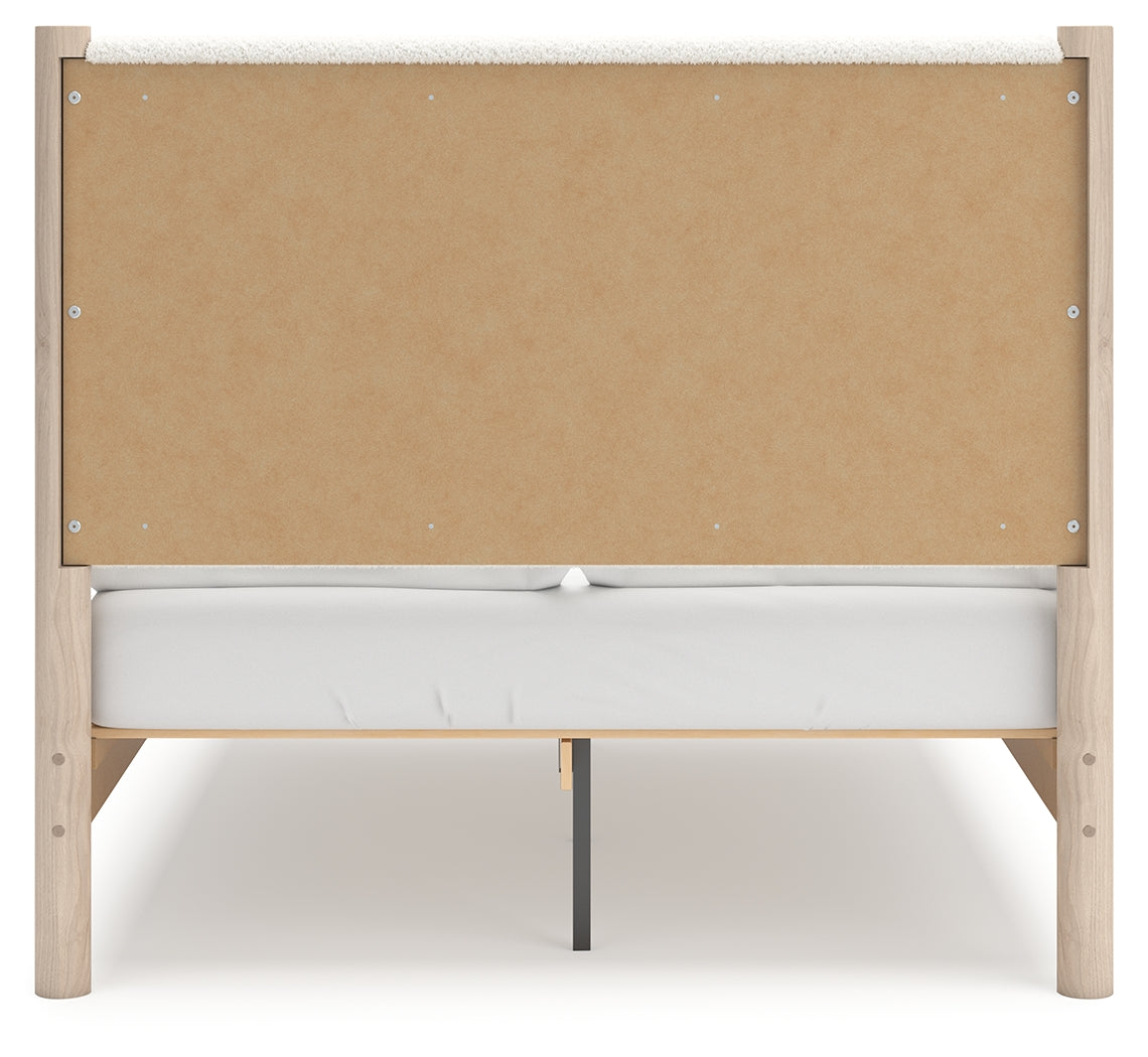 Cadmori Two-tone Full Upholstered Panel Youth Bed- Viva Furn