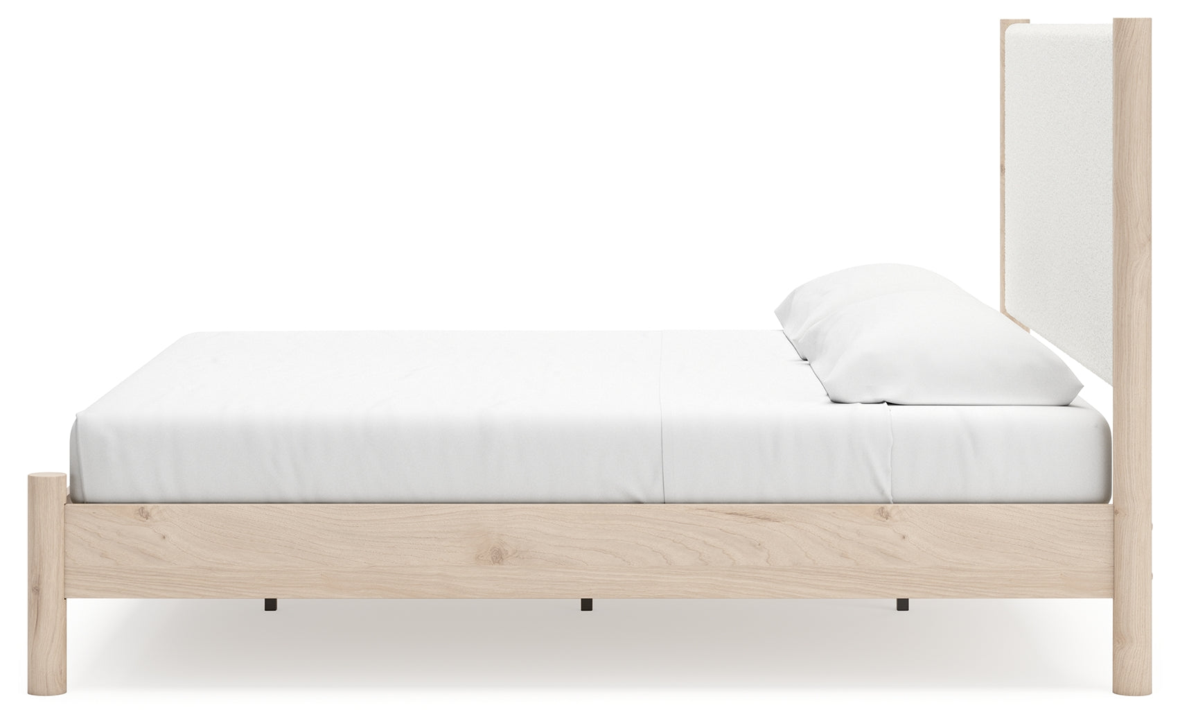 Cadmori Two-tone King Upholstered Panel Bed- Viva Furn