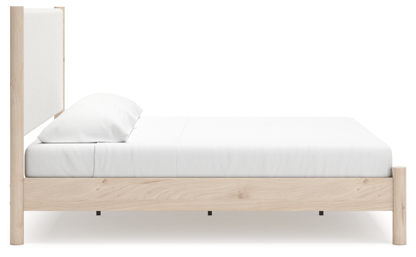 Cadmori Two-tone King Upholstered Panel Bed- Viva Furn