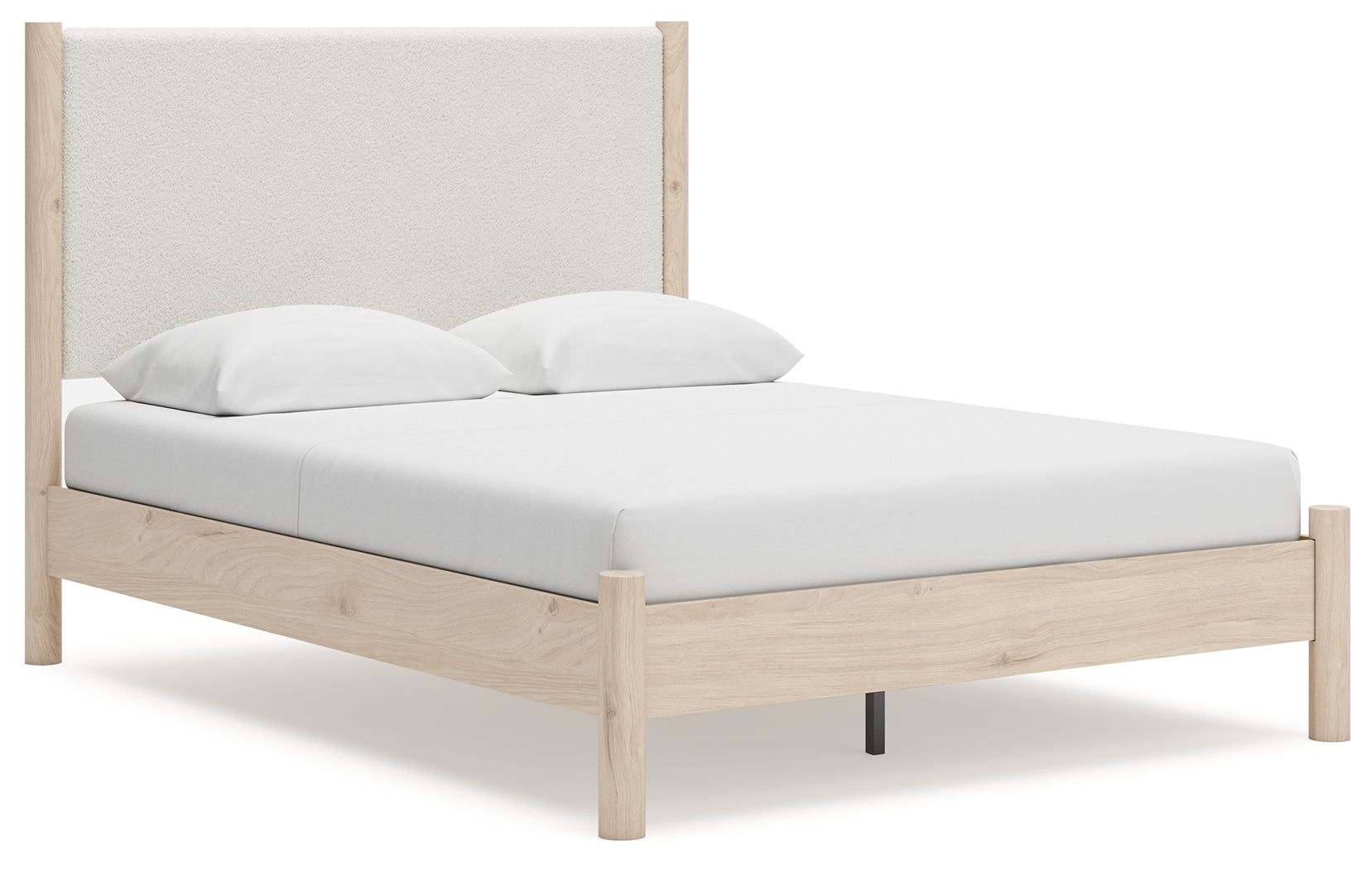 Cadmori Two-tone Queen Upholstered Panel Bed- Viva Furn