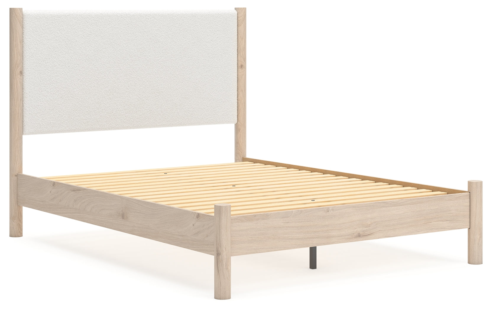Cadmori Two-tone Queen Upholstered Panel Bed- Viva Furn