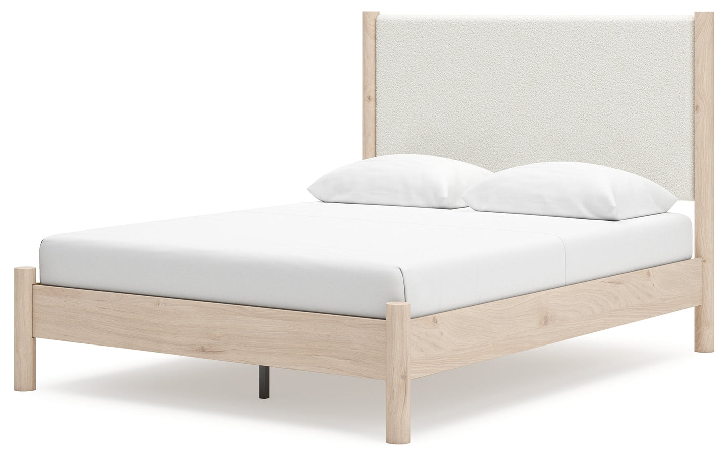 Cadmori Two-tone Queen Upholstered Panel Bed- Viva Furn