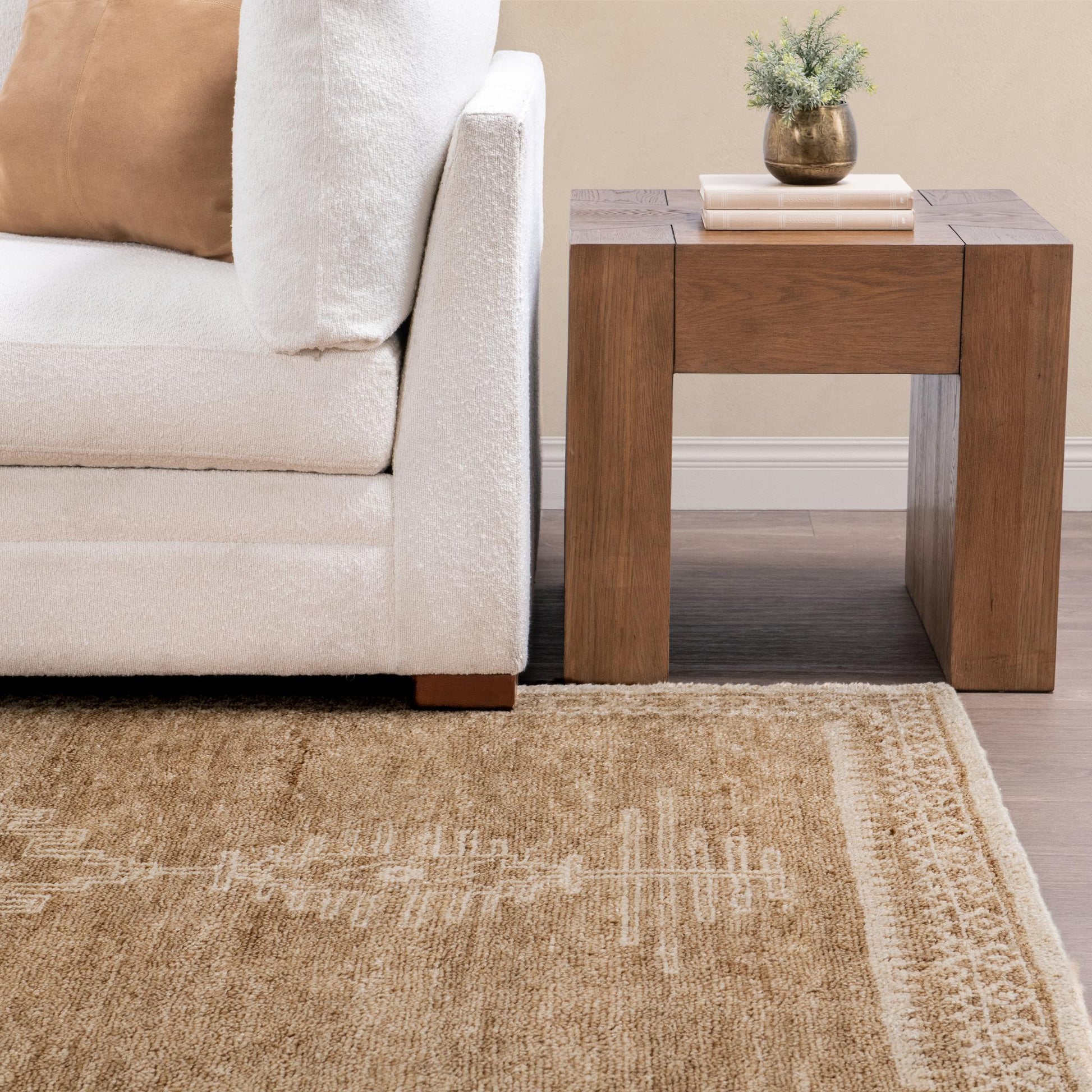 Cairo Desert Brown Hand Knotted Rug - Ornate Home