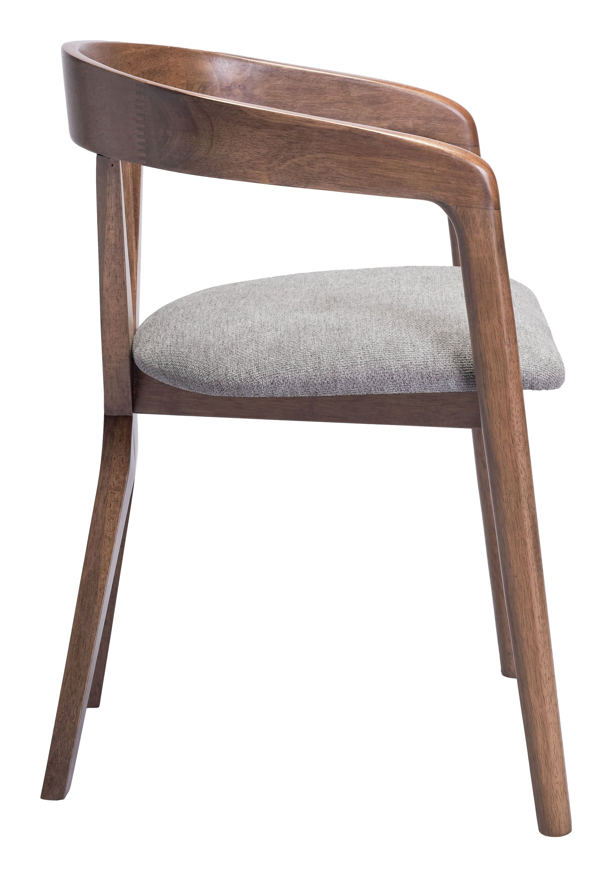 Cairo Dove Gray & Walnut Dining Chair - Ornate Home