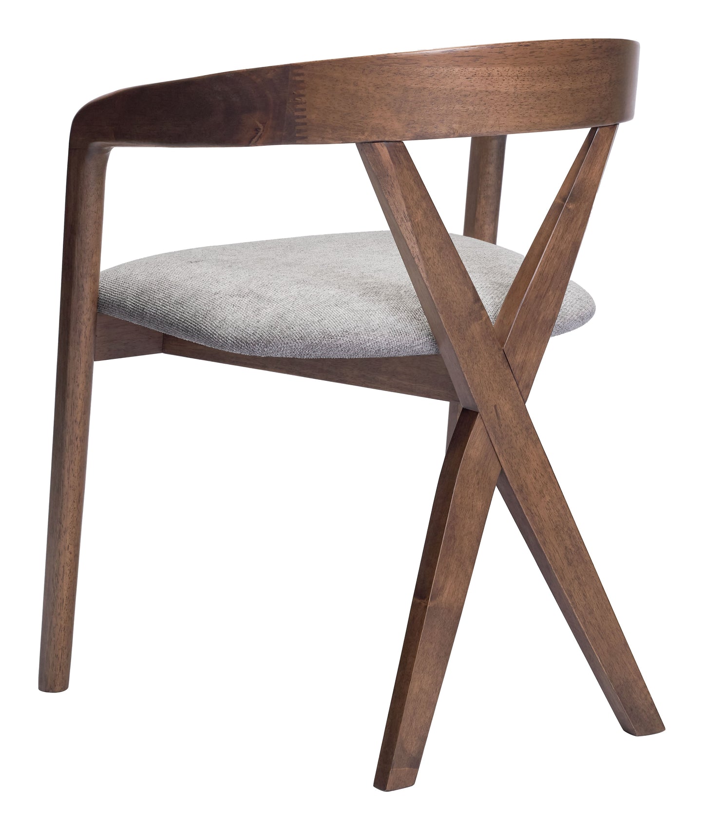 Cairo Dove Gray & Walnut Dining Chair - Ornate Home
