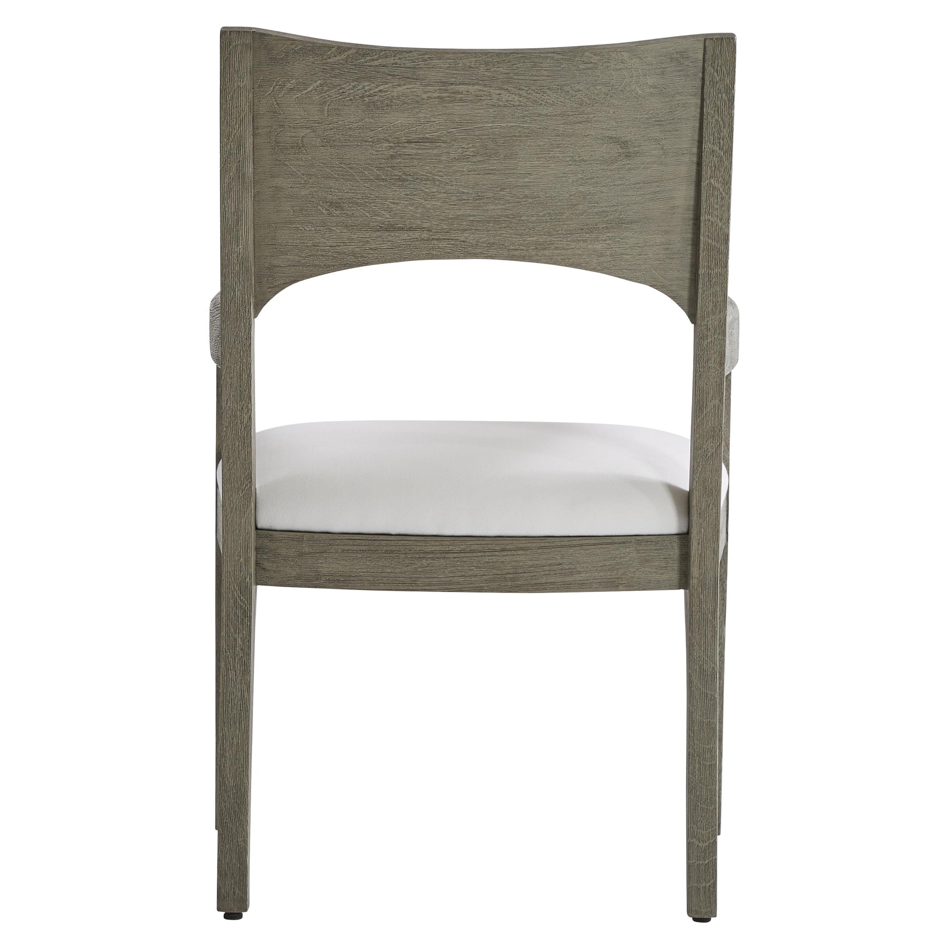 Calais Weathered Teak/White/Cream Outdoor Arm Chair - Ornate Home
