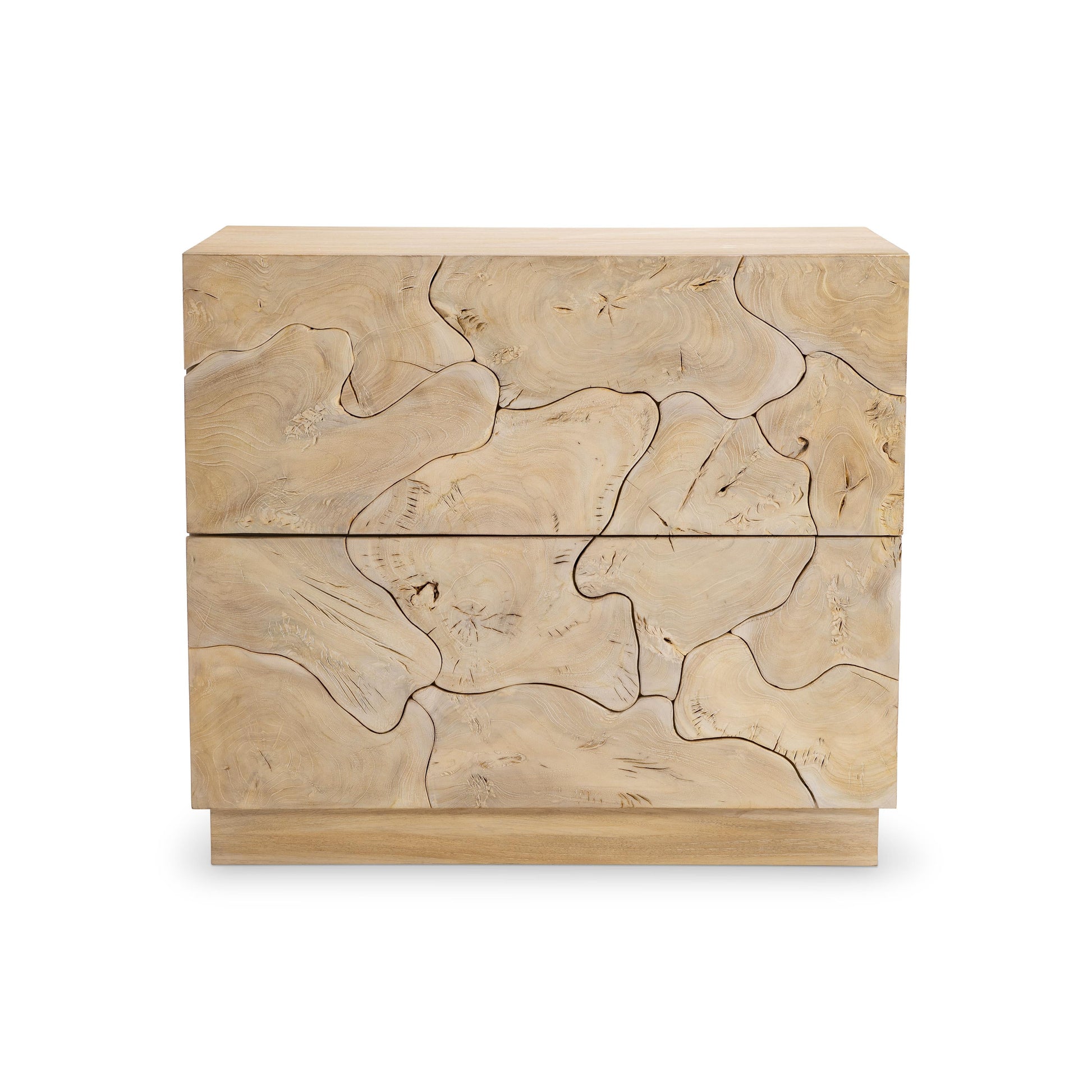 Calavaras Bleached Teak/Teak Nightstand - Ornate Home