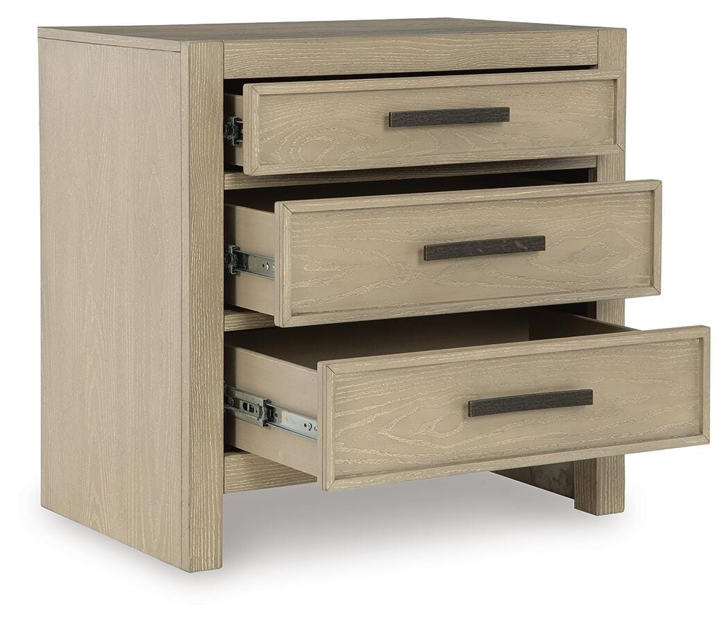 Calmoro Gray Nightstand- Viva Furn