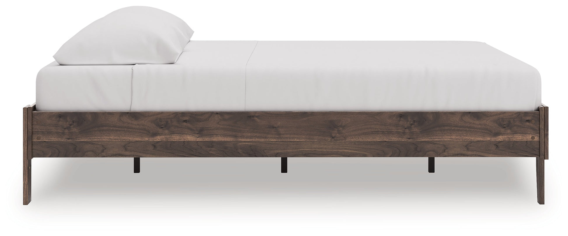 Calverson Brown King Platform Bed- Viva Furn