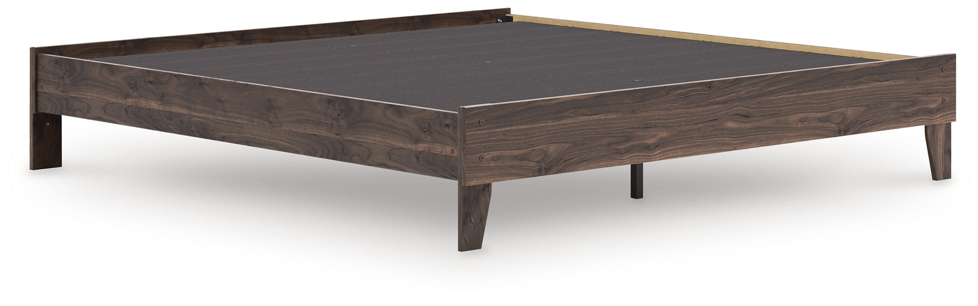 Calverson Brown King Platform Bed- Viva Furn