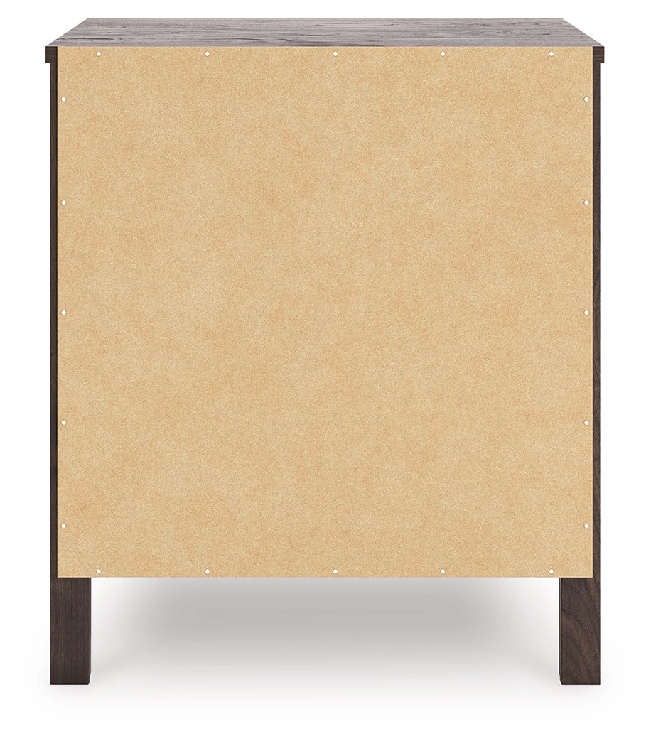 Calverson Mocha Two Drawer Night Stand- Viva Furn