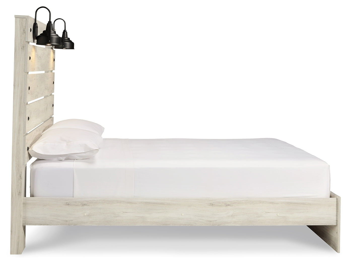 Cambeck Whitewash Queen Panel Bedroom Set with 2 Nightstands- Viva Furn
