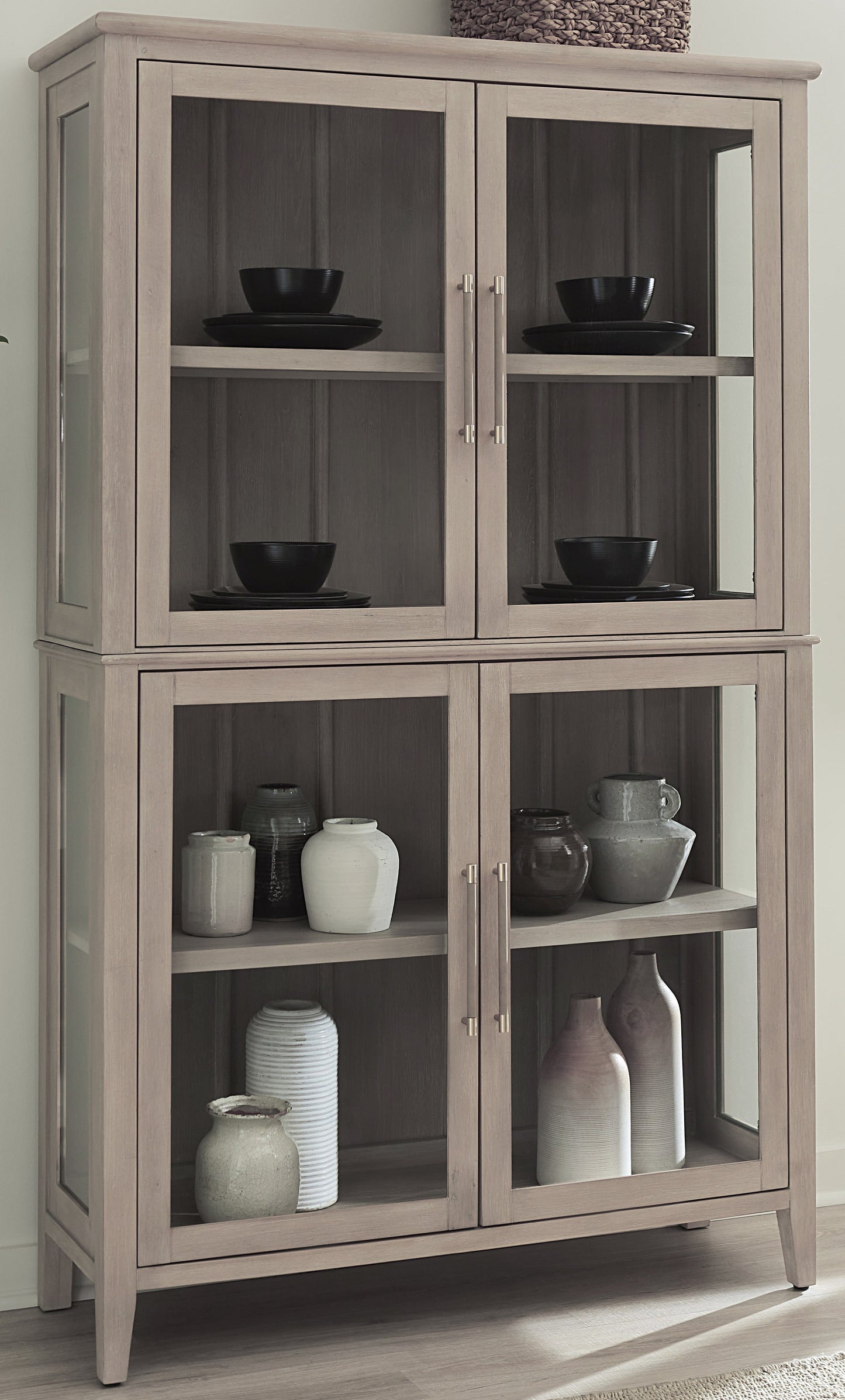 Camden Four Door Shiplap Curio in Chai - Ornate Home